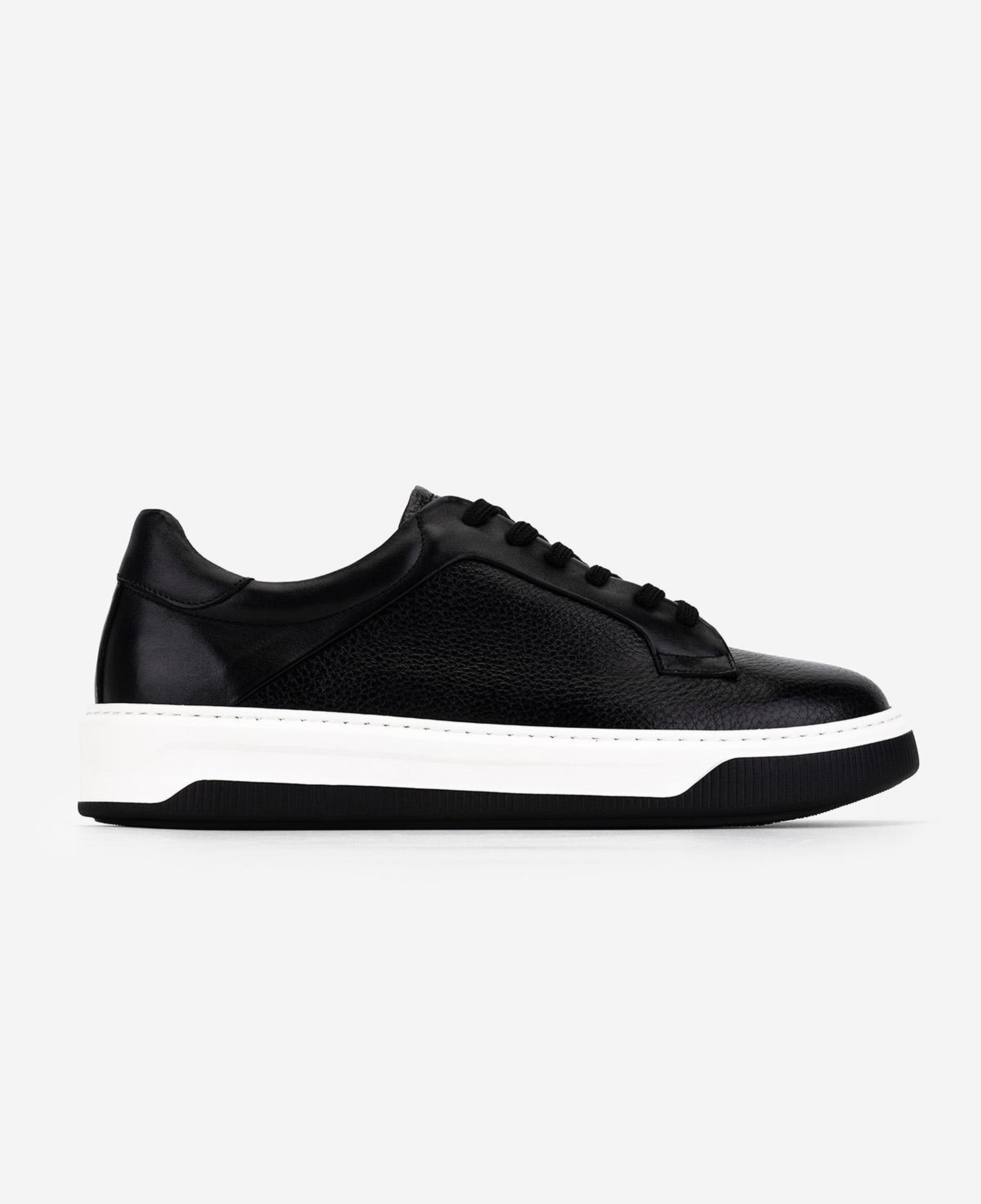 Valmenti Erkek Hakiki Deri Siyah Sneakers & Spor Ayakkabı