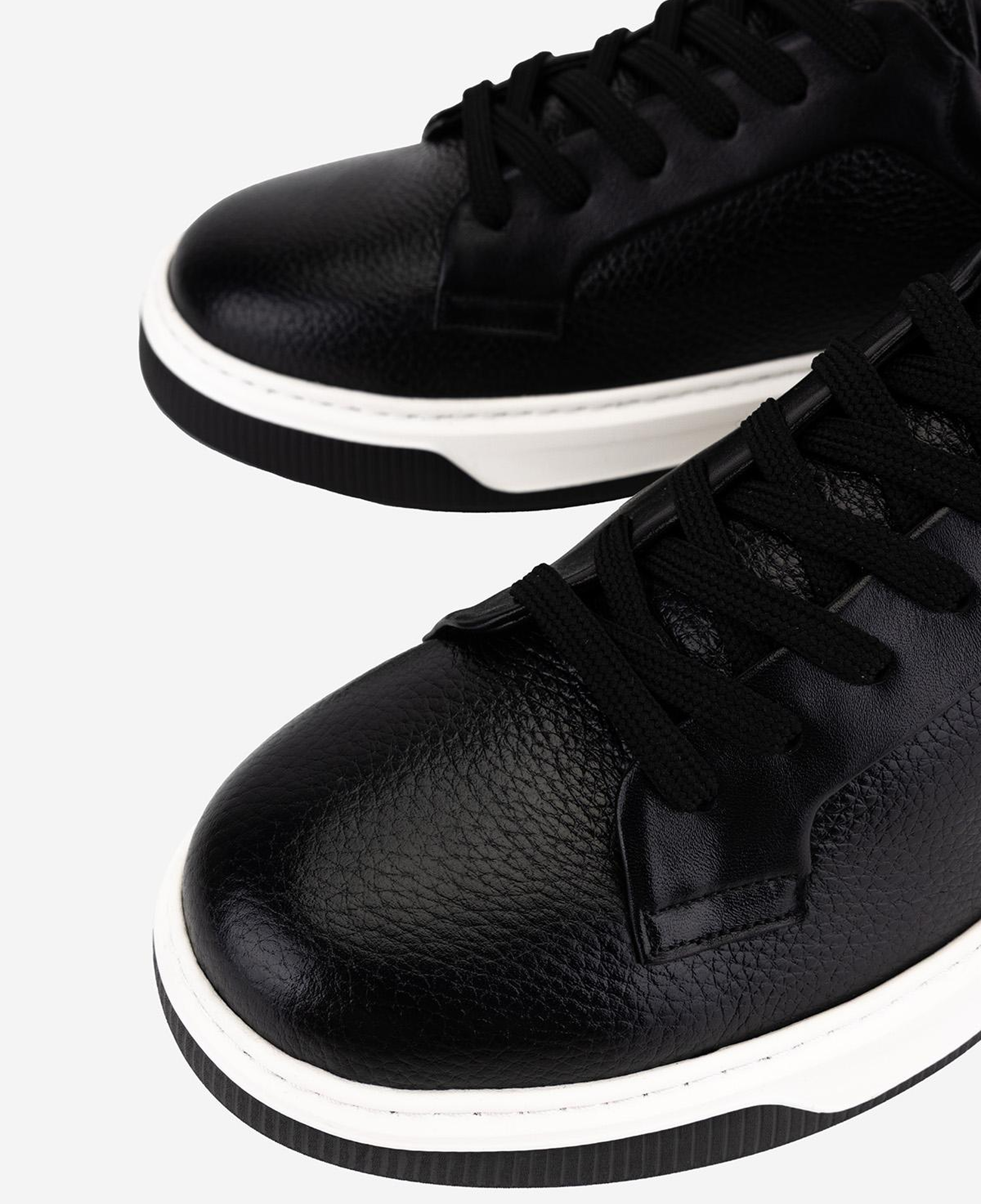 Valmenti Erkek Hakiki Deri Siyah Sneakers & Spor Ayakkabı
