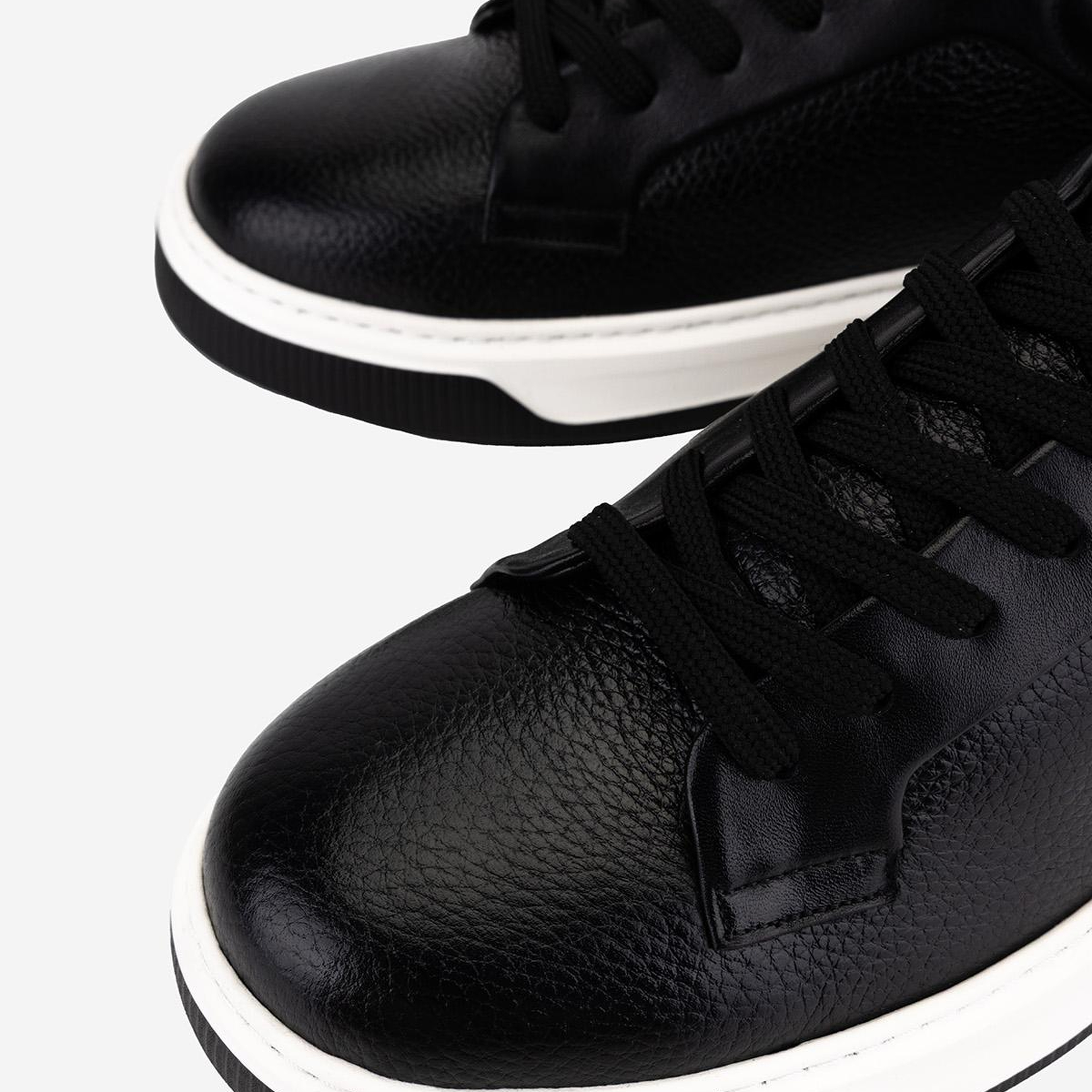 Valmenti Erkek Hakiki Deri Siyah Sneakers & Spor Ayakkabı