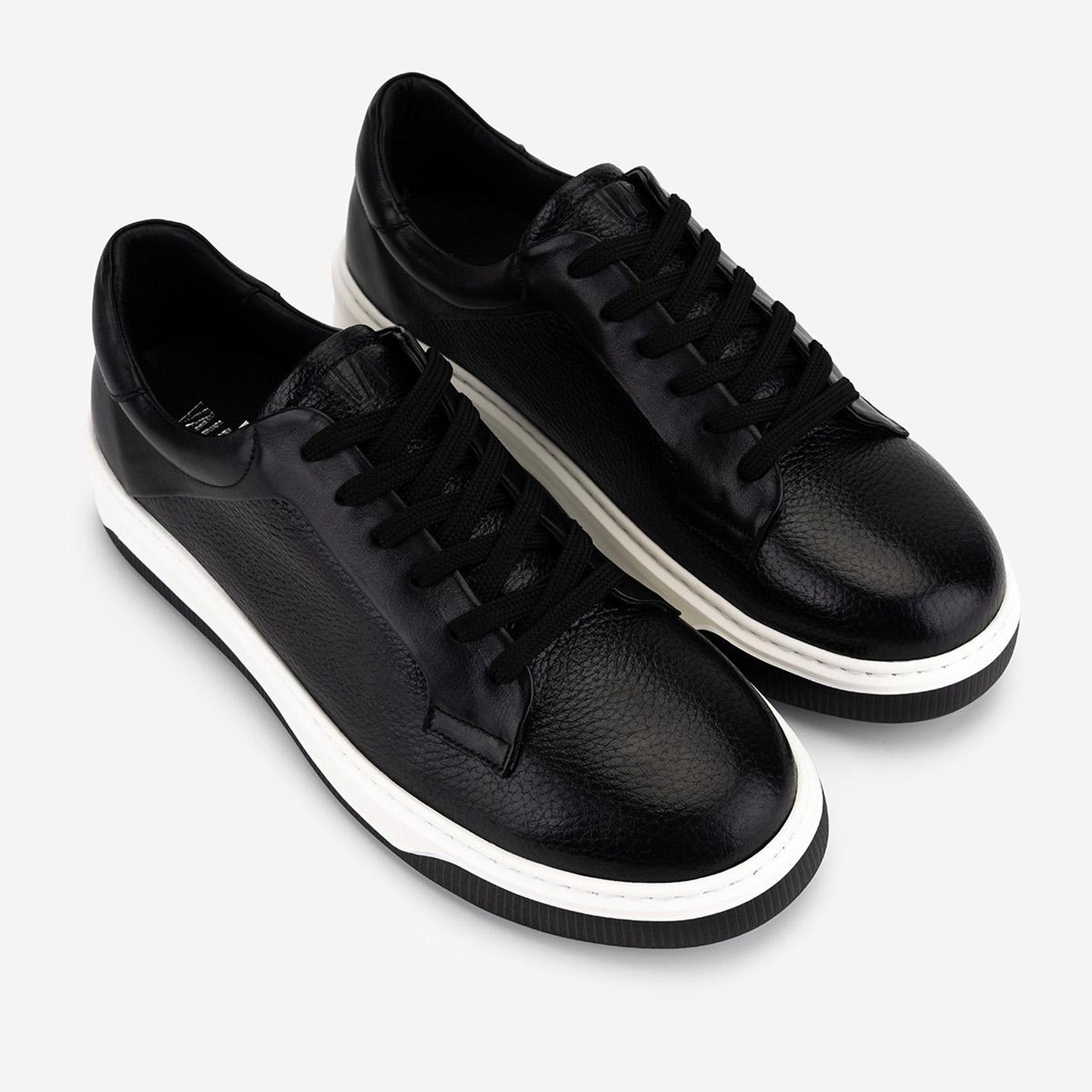 Valmenti Erkek Hakiki Deri Siyah Sneakers & Spor Ayakkabı