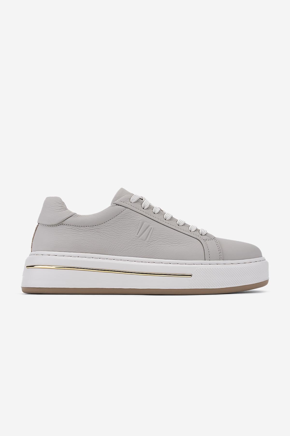 Valmenti Erkek Hakiki Deri Gri Sneakers & Spor Ayakkabı