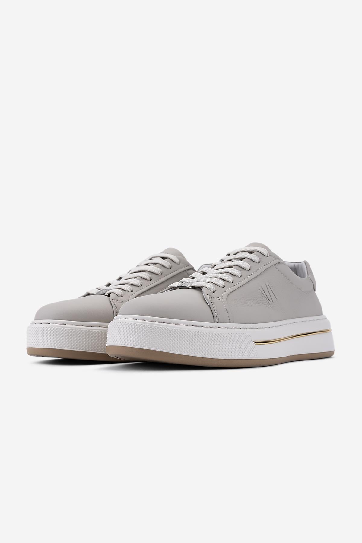 Valmenti Erkek Hakiki Deri Gri Sneakers & Spor Ayakkabı