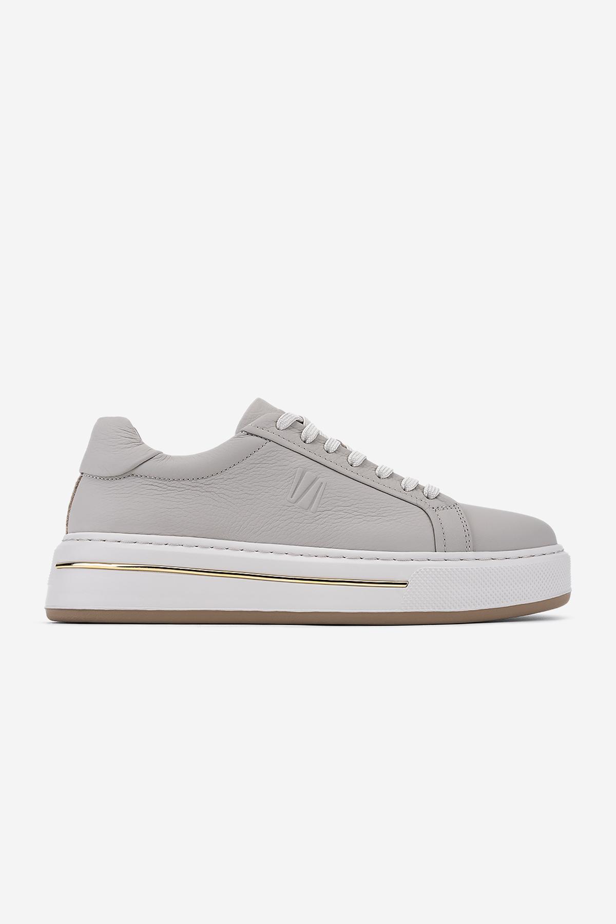Valmenti Erkek Hakiki Deri Gri Sneakers & Spor Ayakkabı