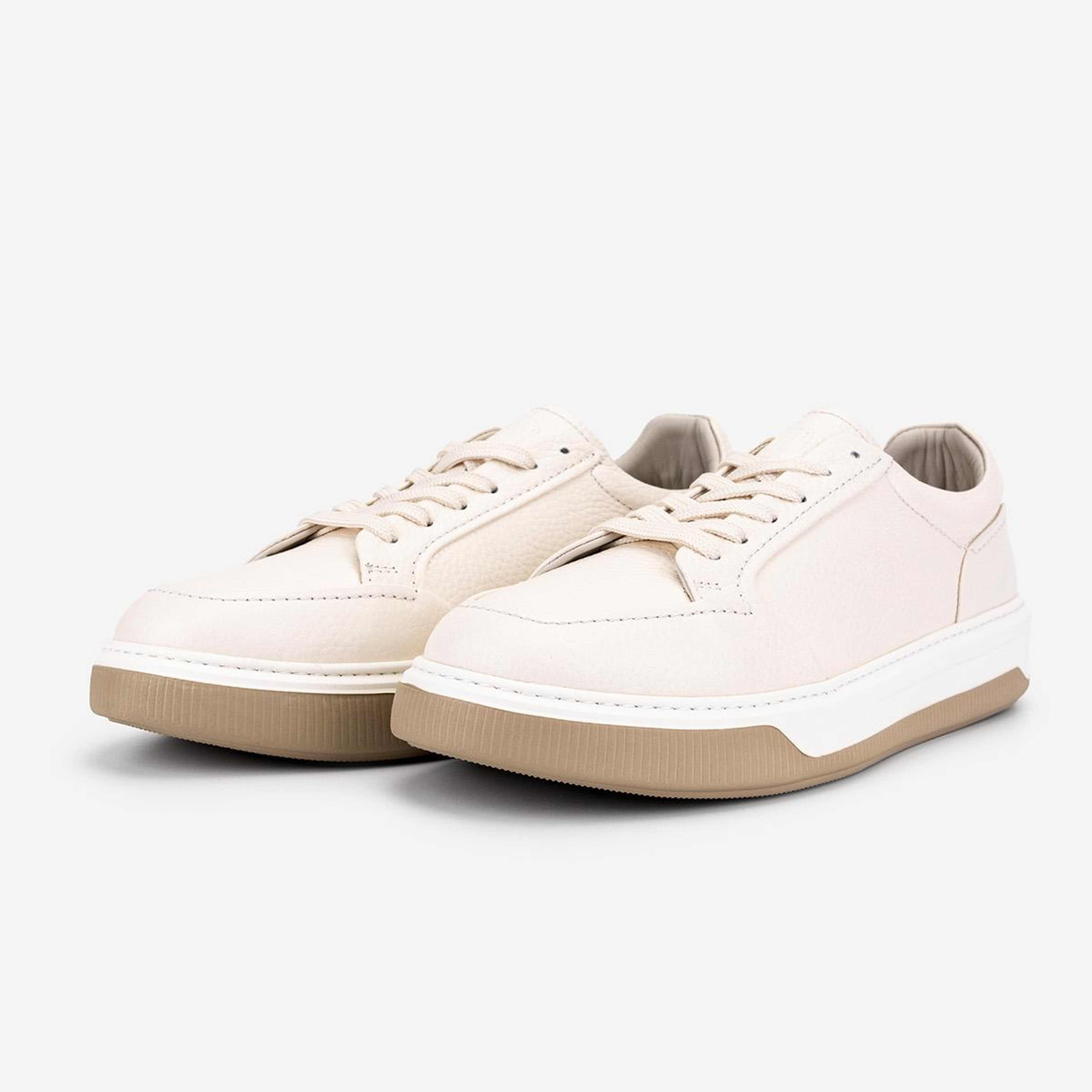 Valmenti Erkek Hakiki Deri Fildişi Sneakers & Spor Ayakkabı