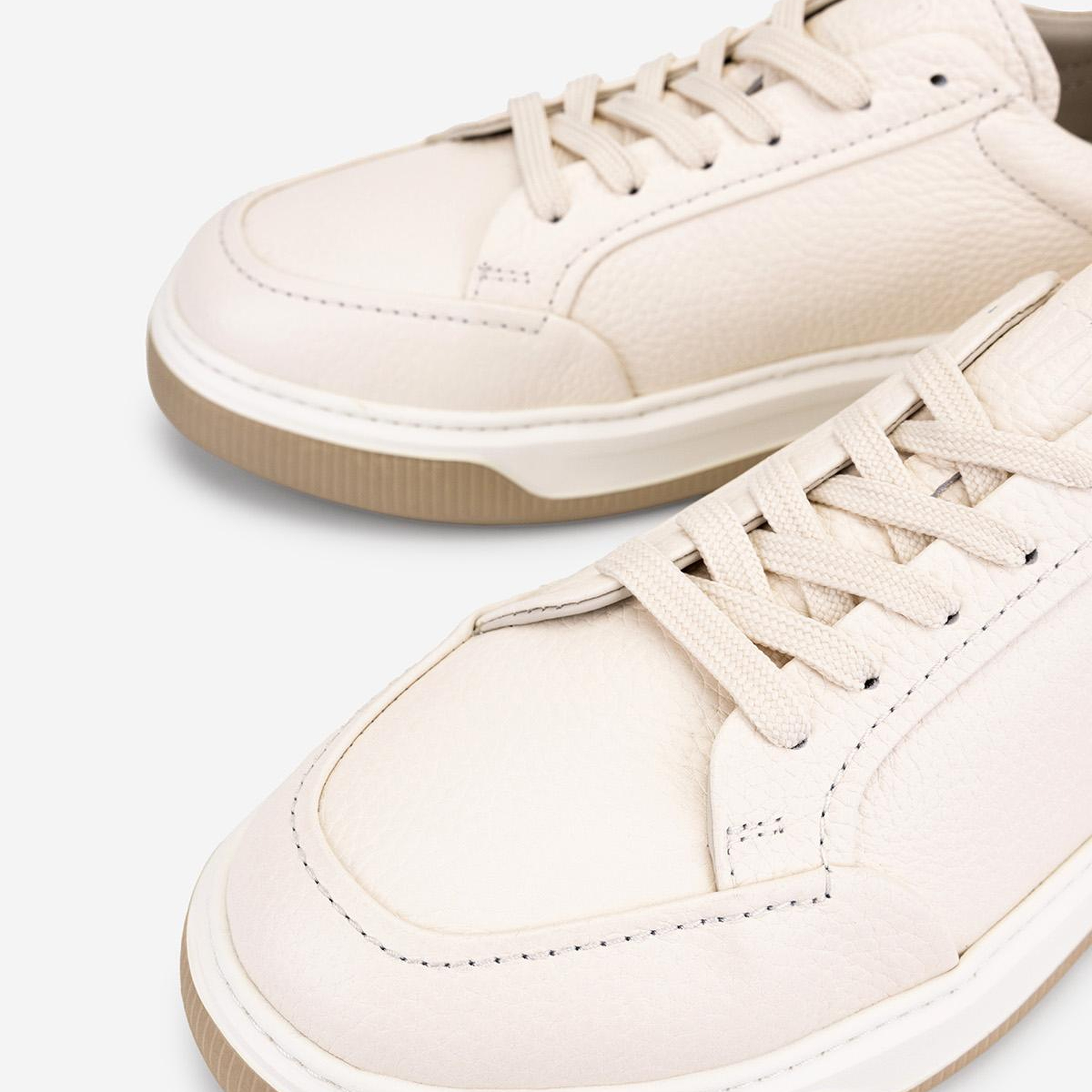 Valmenti Erkek Hakiki Deri Fildişi Sneakers & Spor Ayakkabı