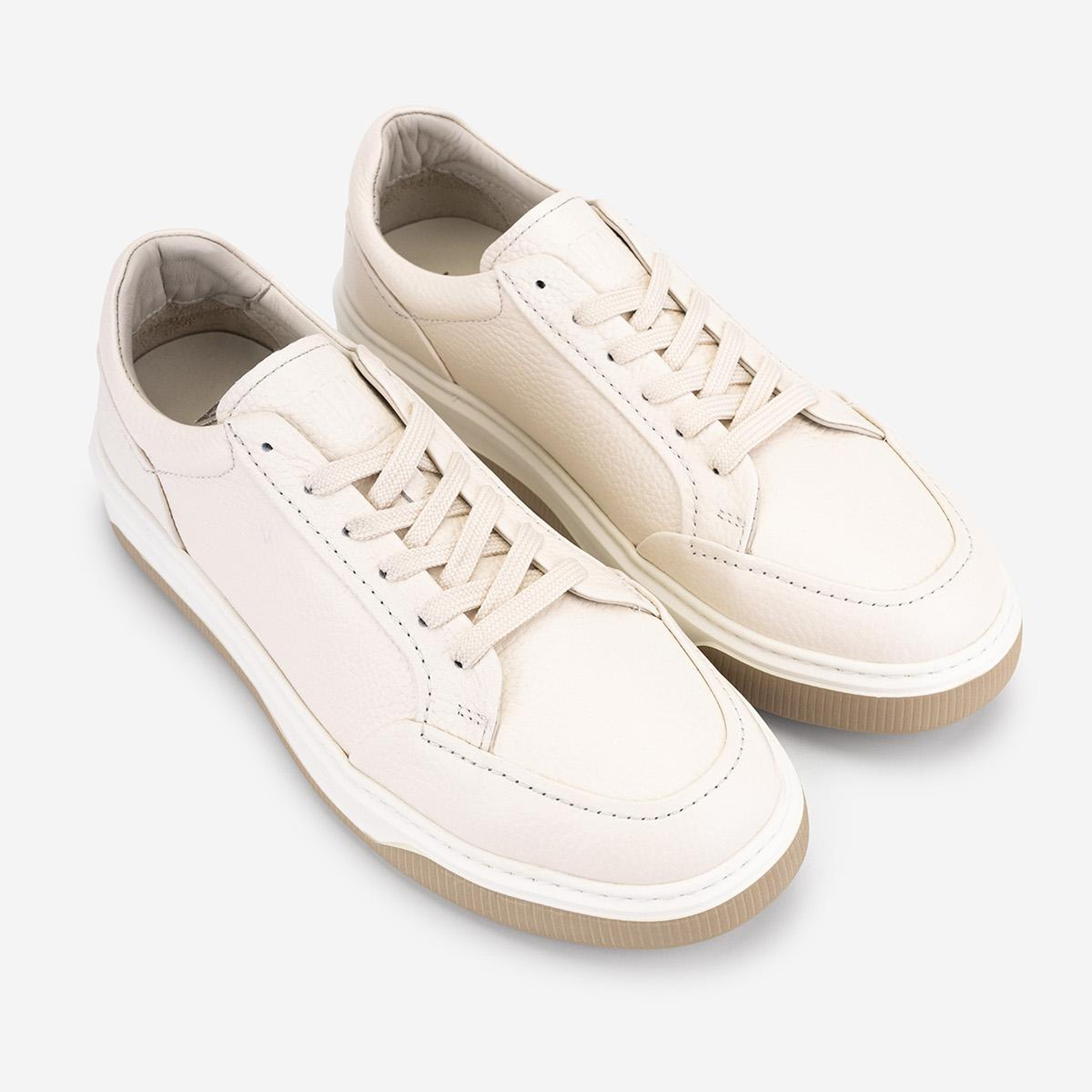 Valmenti Erkek Hakiki Deri Fildişi Sneakers & Spor Ayakkabı