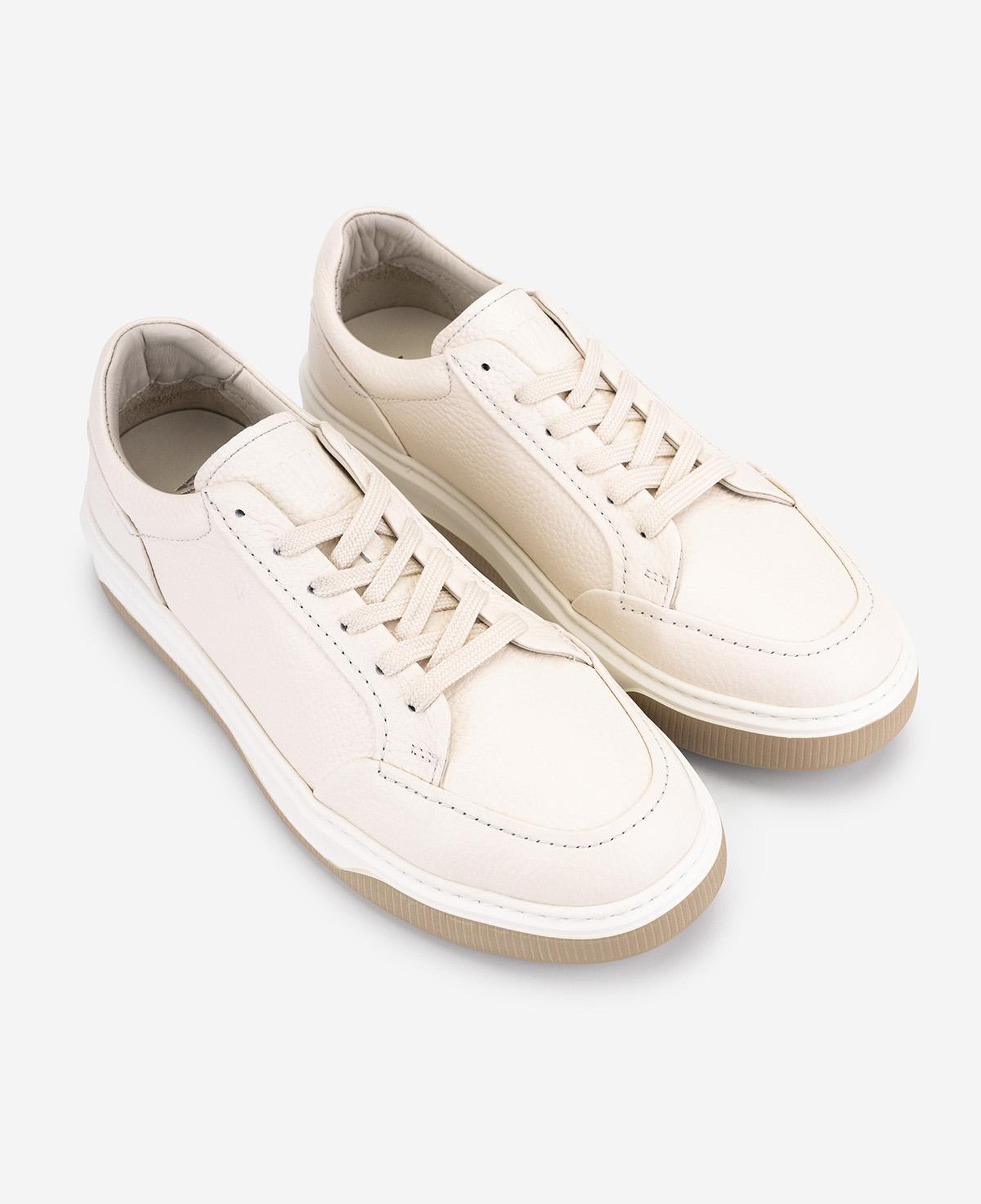 Valmenti Erkek Hakiki Deri Fildişi Sneakers & Spor Ayakkabı