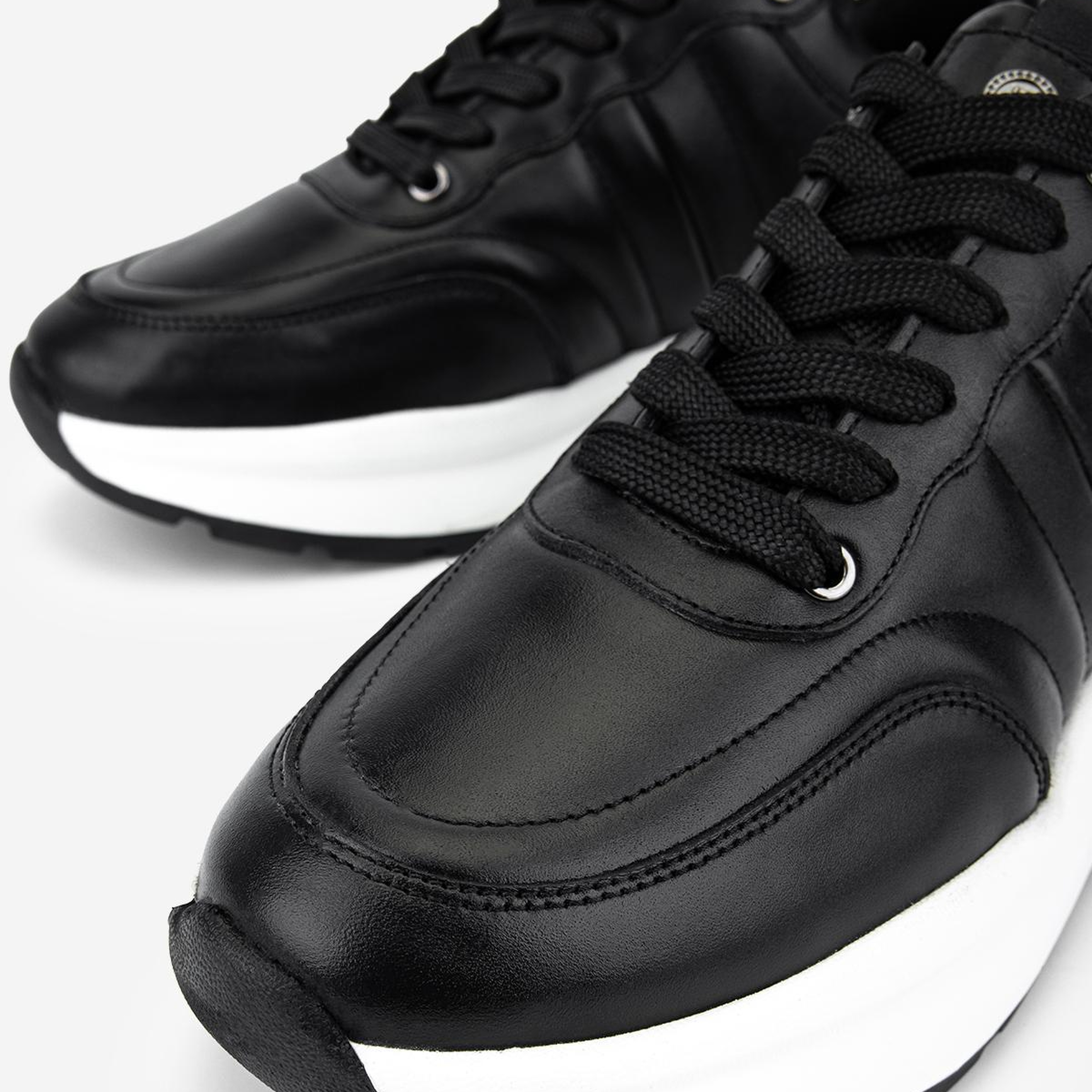 Valmenti Erkek Hakiki Deri Siyah Sneakers & Spor Ayakkabı