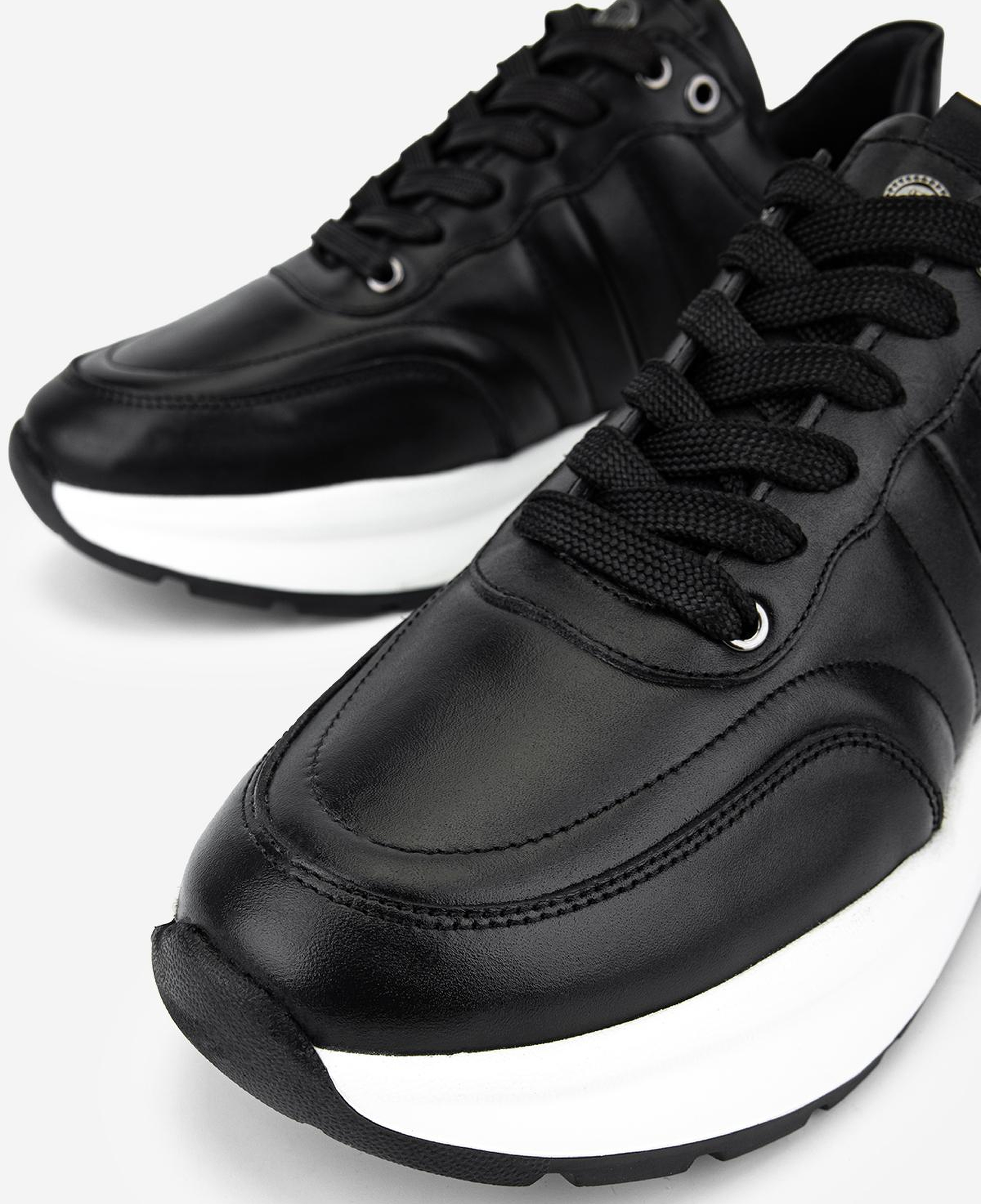 Valmenti Erkek Hakiki Deri Siyah Sneakers & Spor Ayakkabı