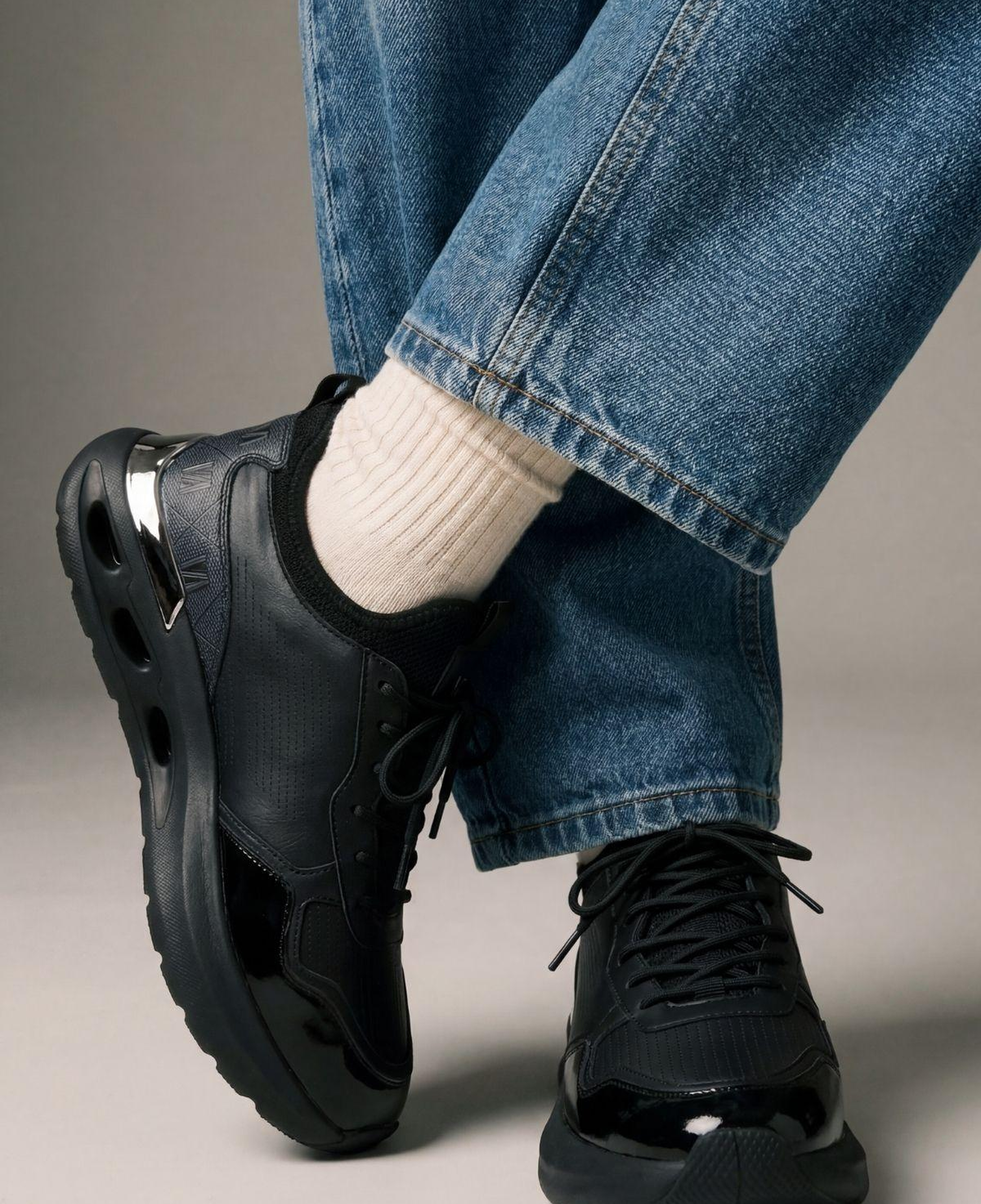 Valmenti Erkek Hakiki Deri Siyah Sneakers & Spor Ayakkabı