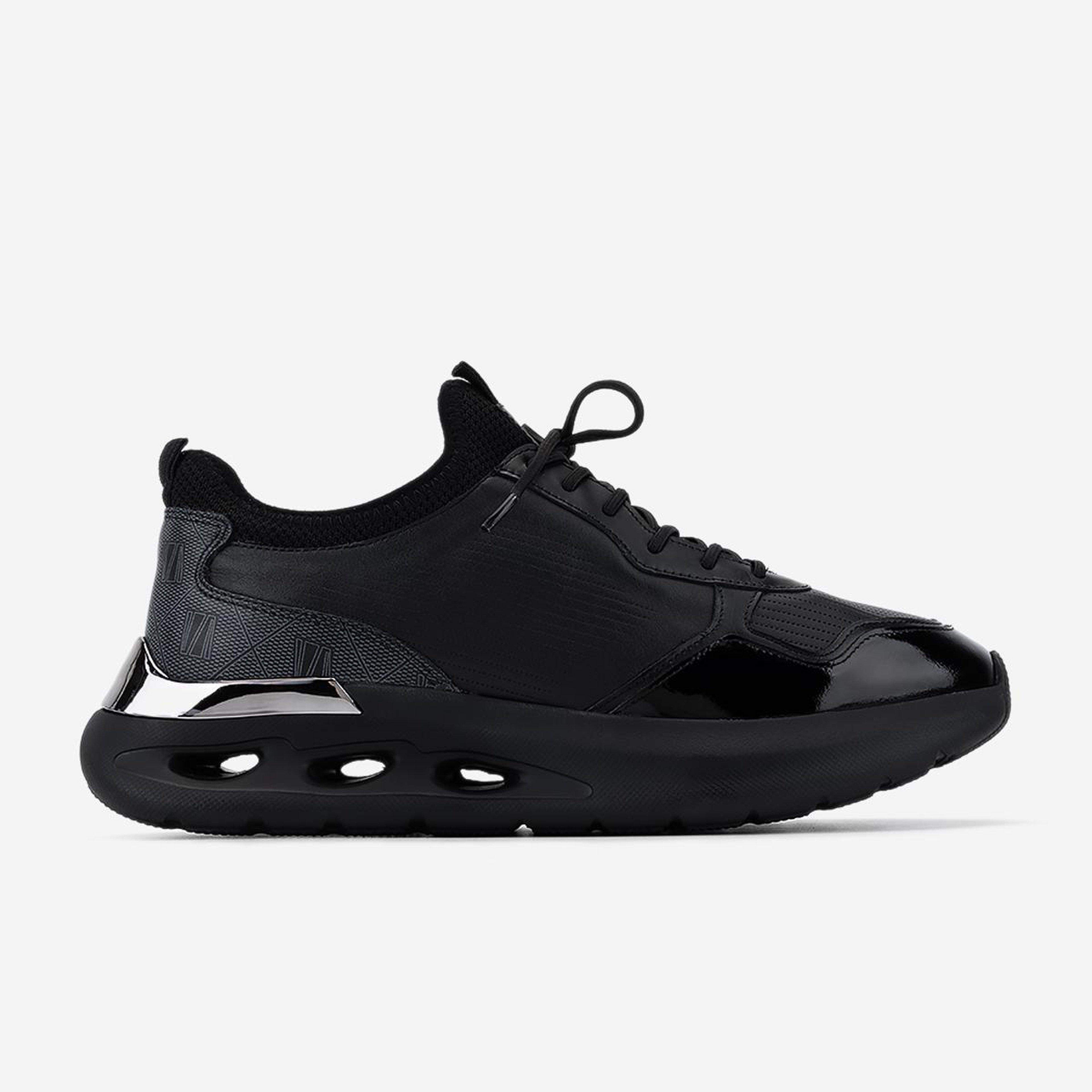 Valmenti Erkek Hakiki Deri Siyah Sneakers & Spor Ayakkabı