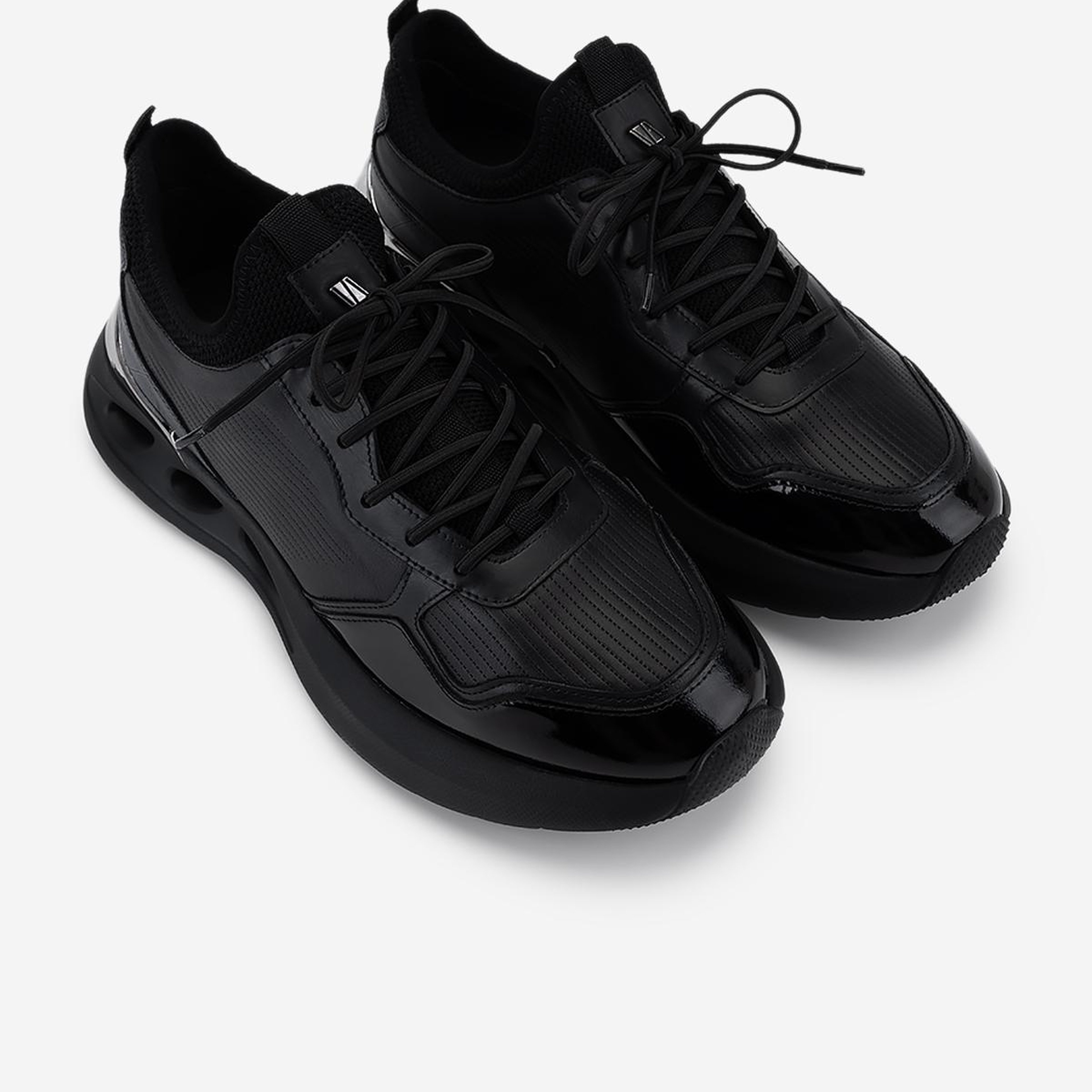 Valmenti Erkek Hakiki Deri Siyah Sneakers & Spor Ayakkabı
