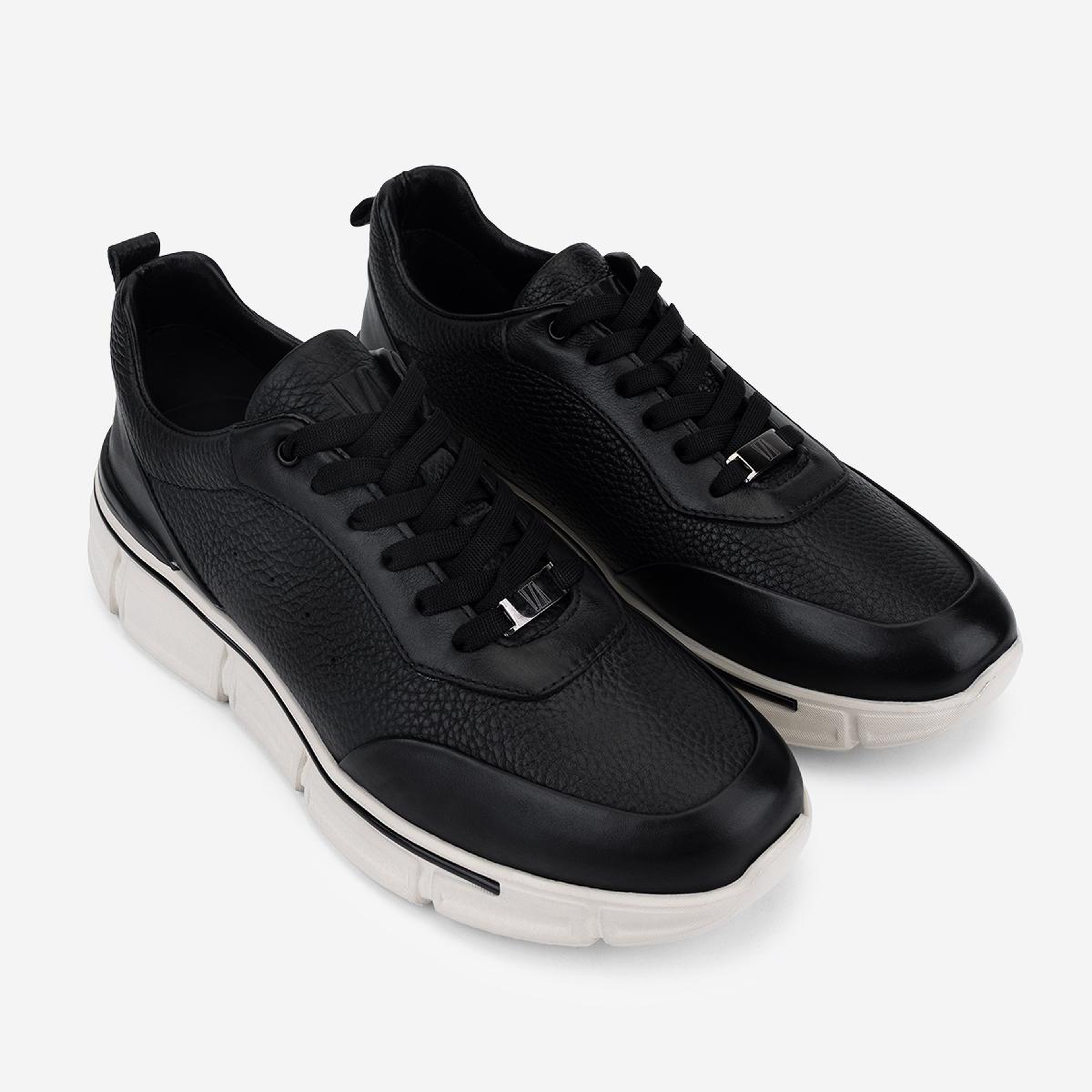 Valmenti Erkek Hakiki Deri Siyah Sneakers & Spor Ayakkabı