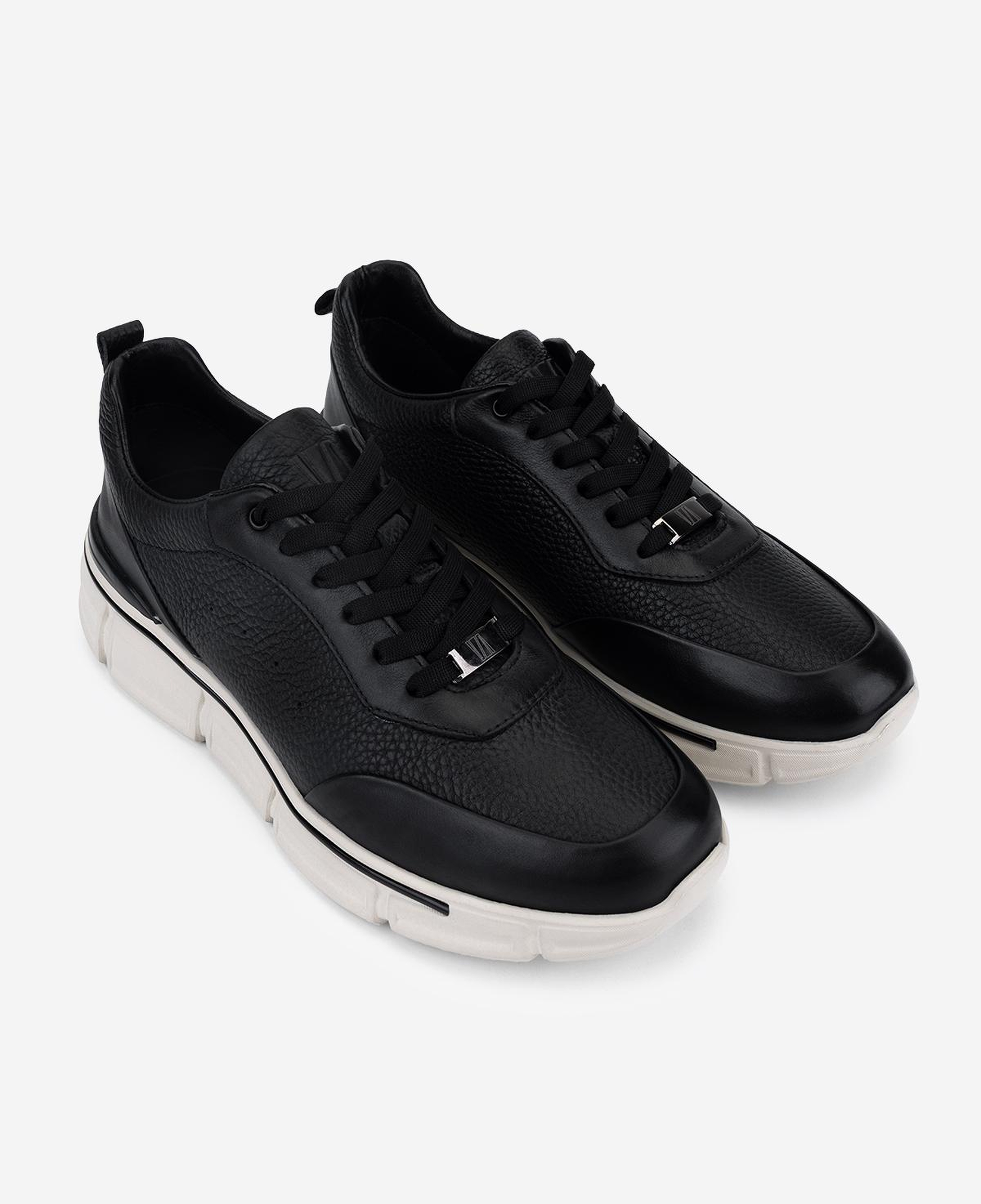 Valmenti Erkek Hakiki Deri Siyah Sneakers & Spor Ayakkabı