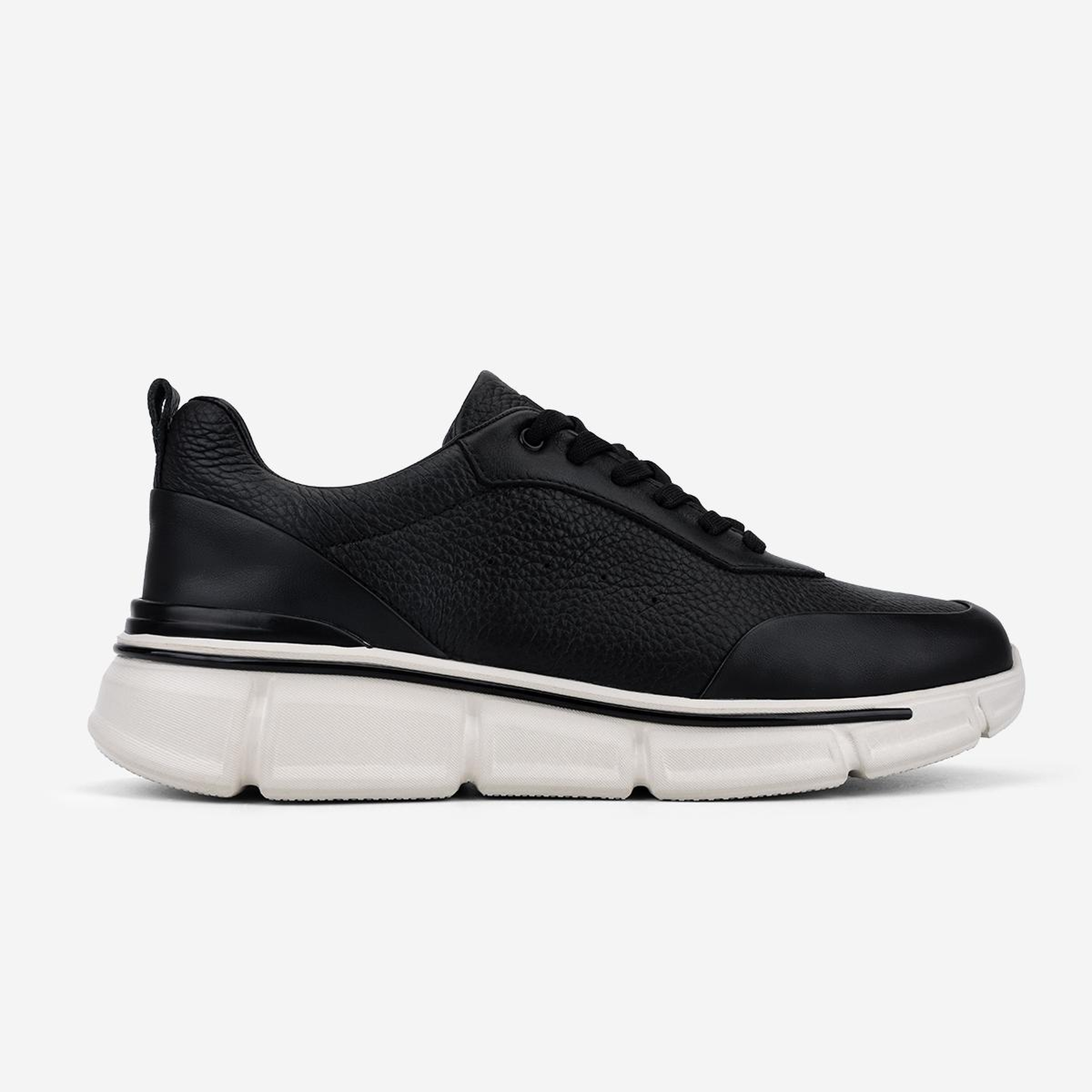 Valmenti Erkek Hakiki Deri Siyah Sneakers & Spor Ayakkabı