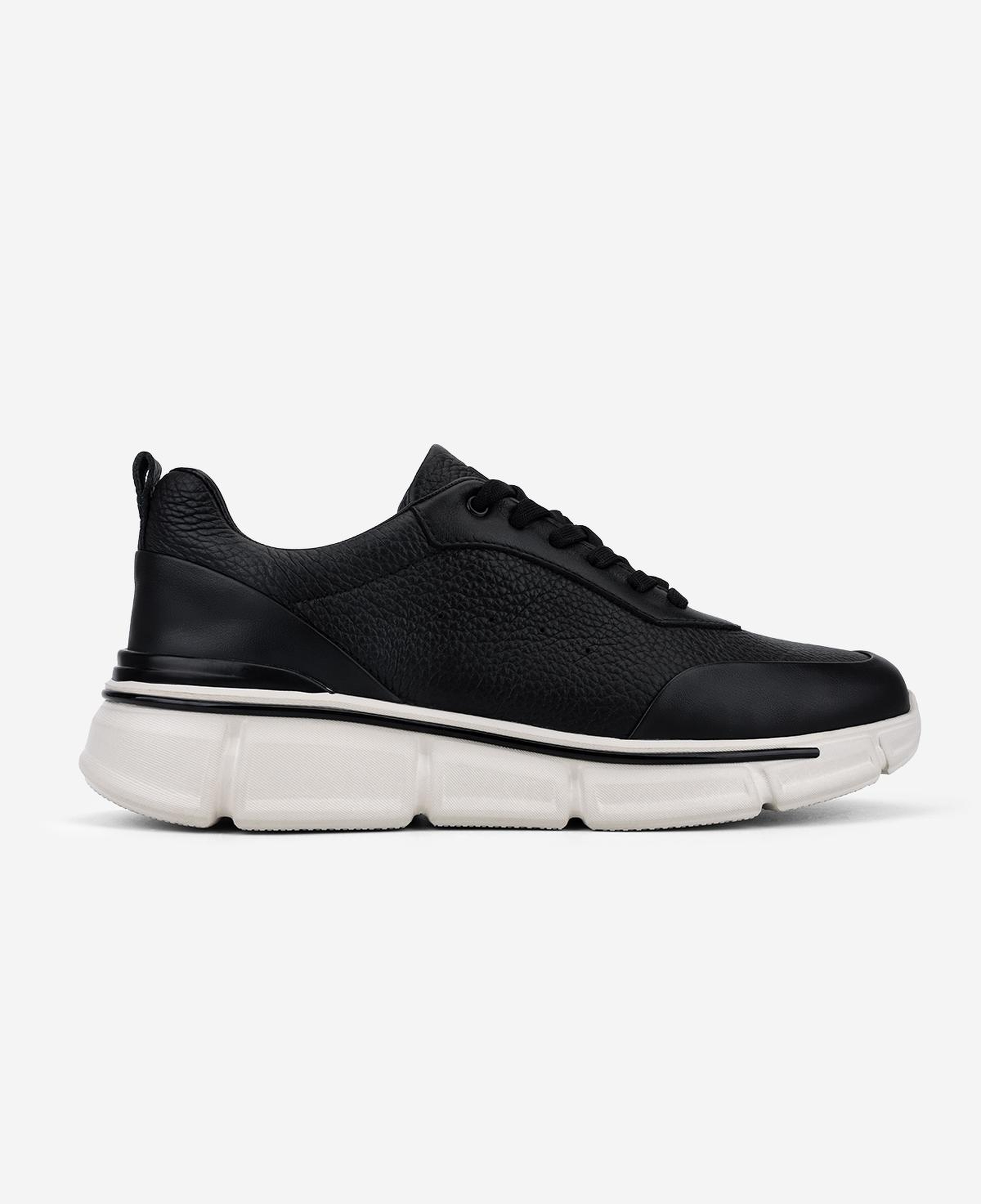 Valmenti Erkek Hakiki Deri Siyah Sneakers & Spor Ayakkabı