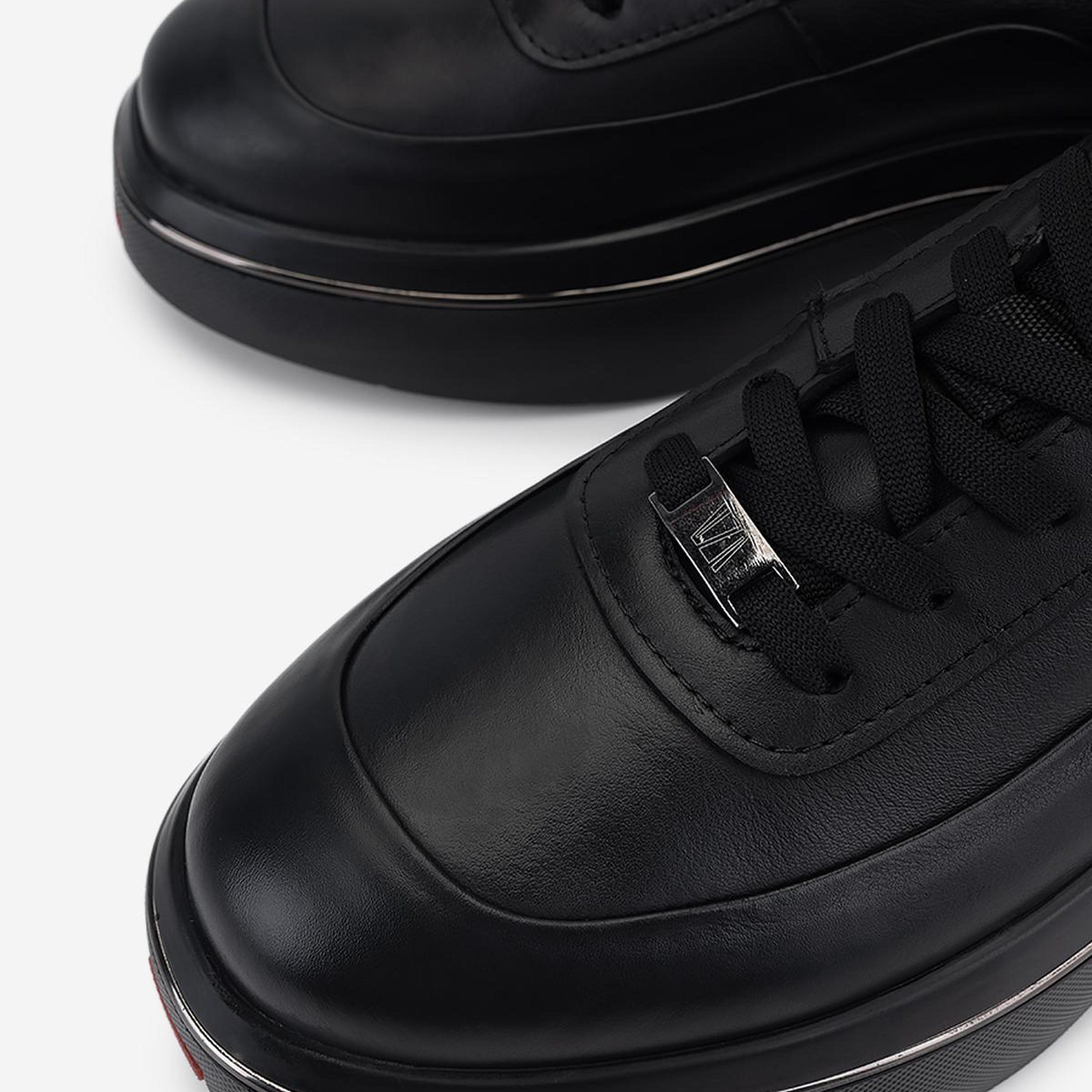 Valmenti Erkek Hakiki Deri Siyah Sneakers & Spor Ayakkabı