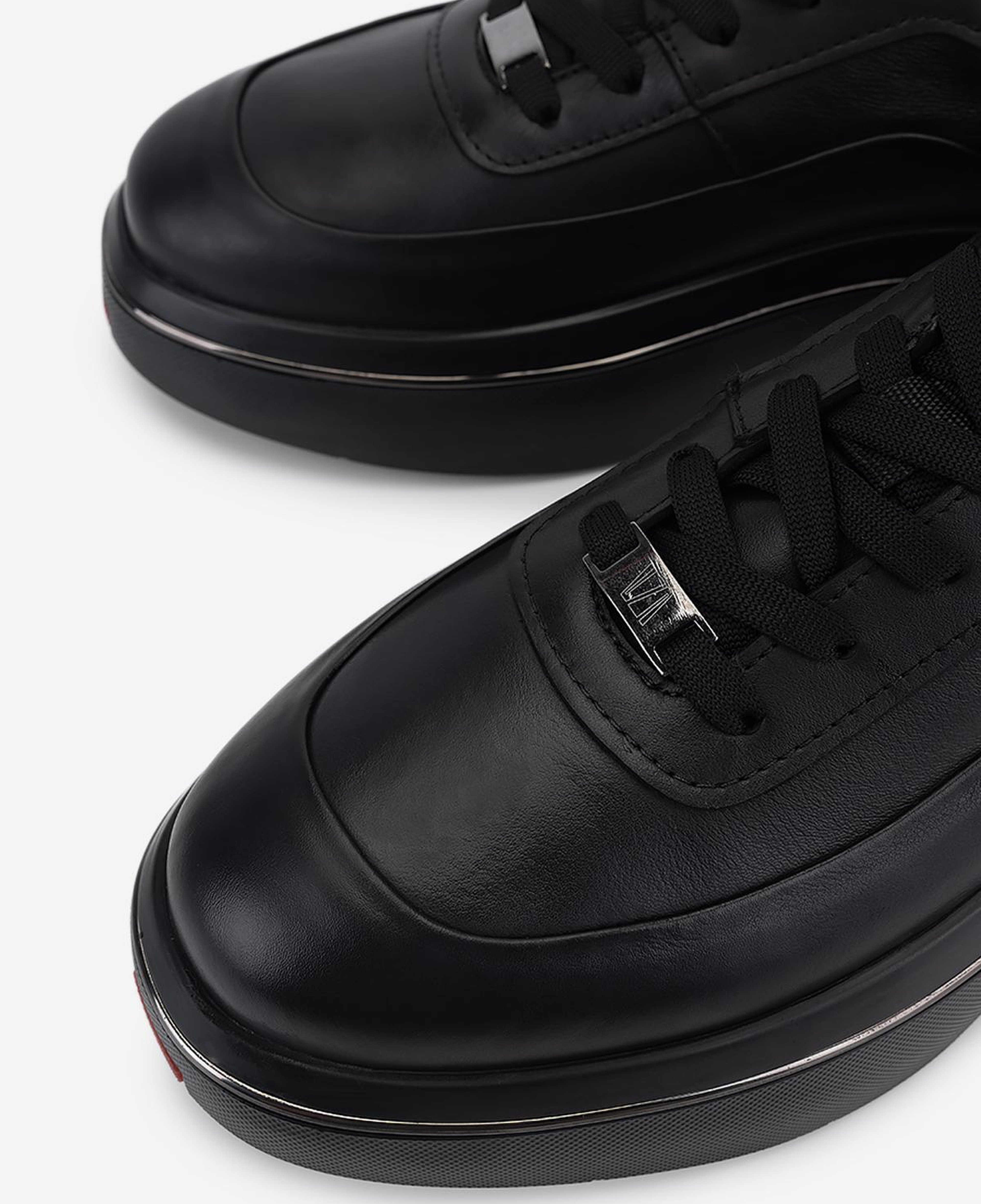 Valmenti Erkek Hakiki Deri Siyah Sneakers & Spor Ayakkabı