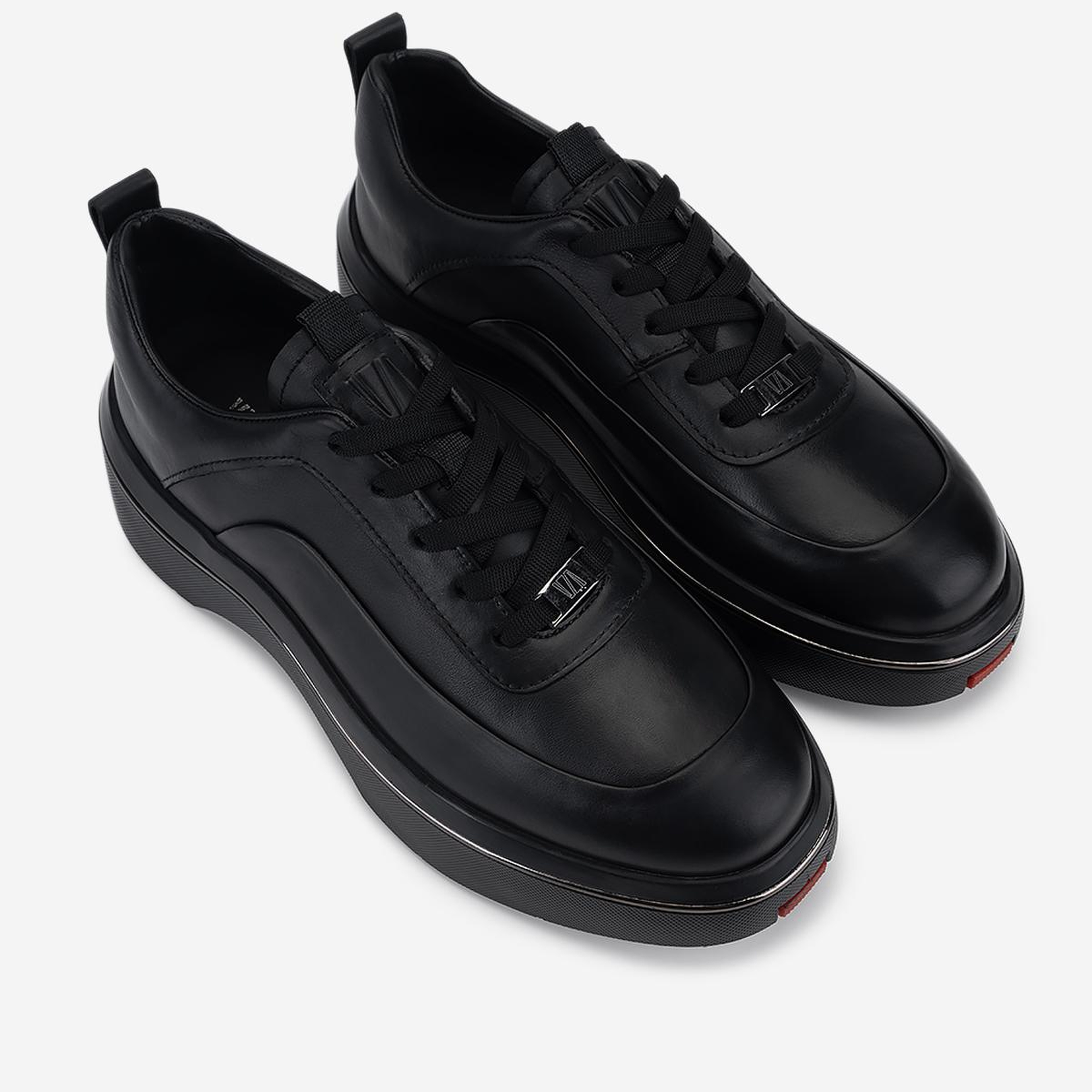 Valmenti Erkek Hakiki Deri Siyah Sneakers & Spor Ayakkabı