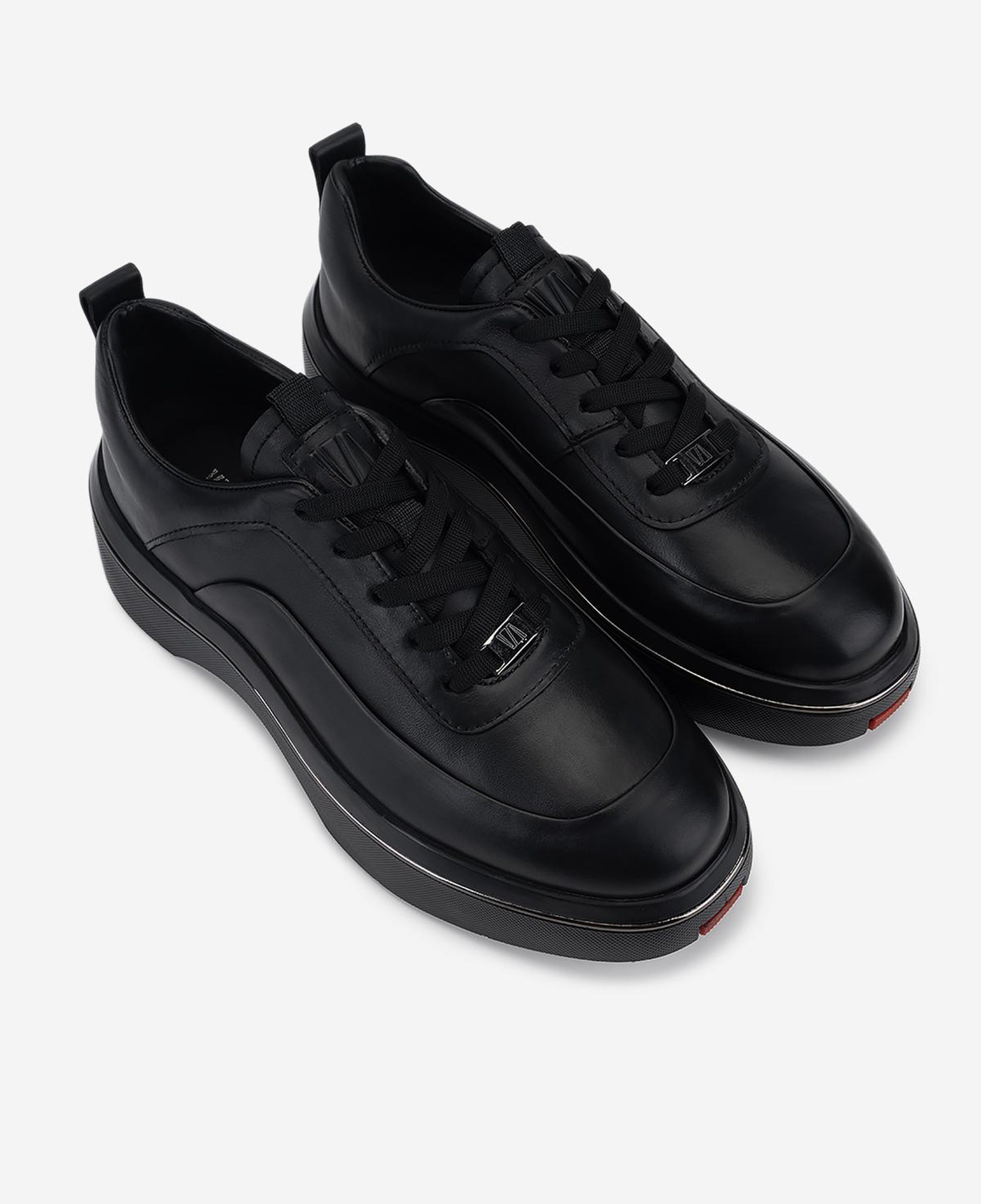 Valmenti Erkek Hakiki Deri Siyah Sneakers & Spor Ayakkabı