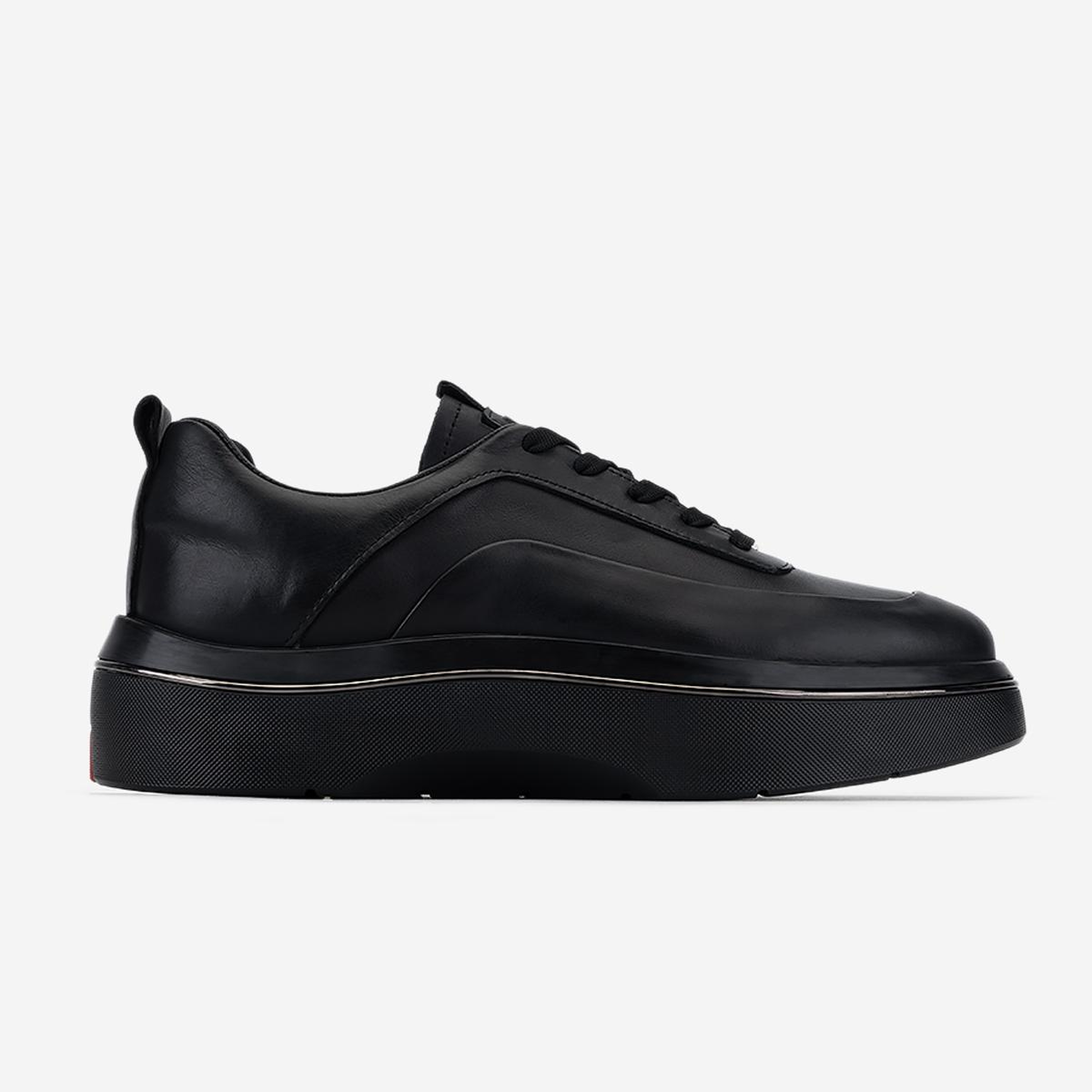 Valmenti Erkek Hakiki Deri Siyah Sneakers & Spor Ayakkabı