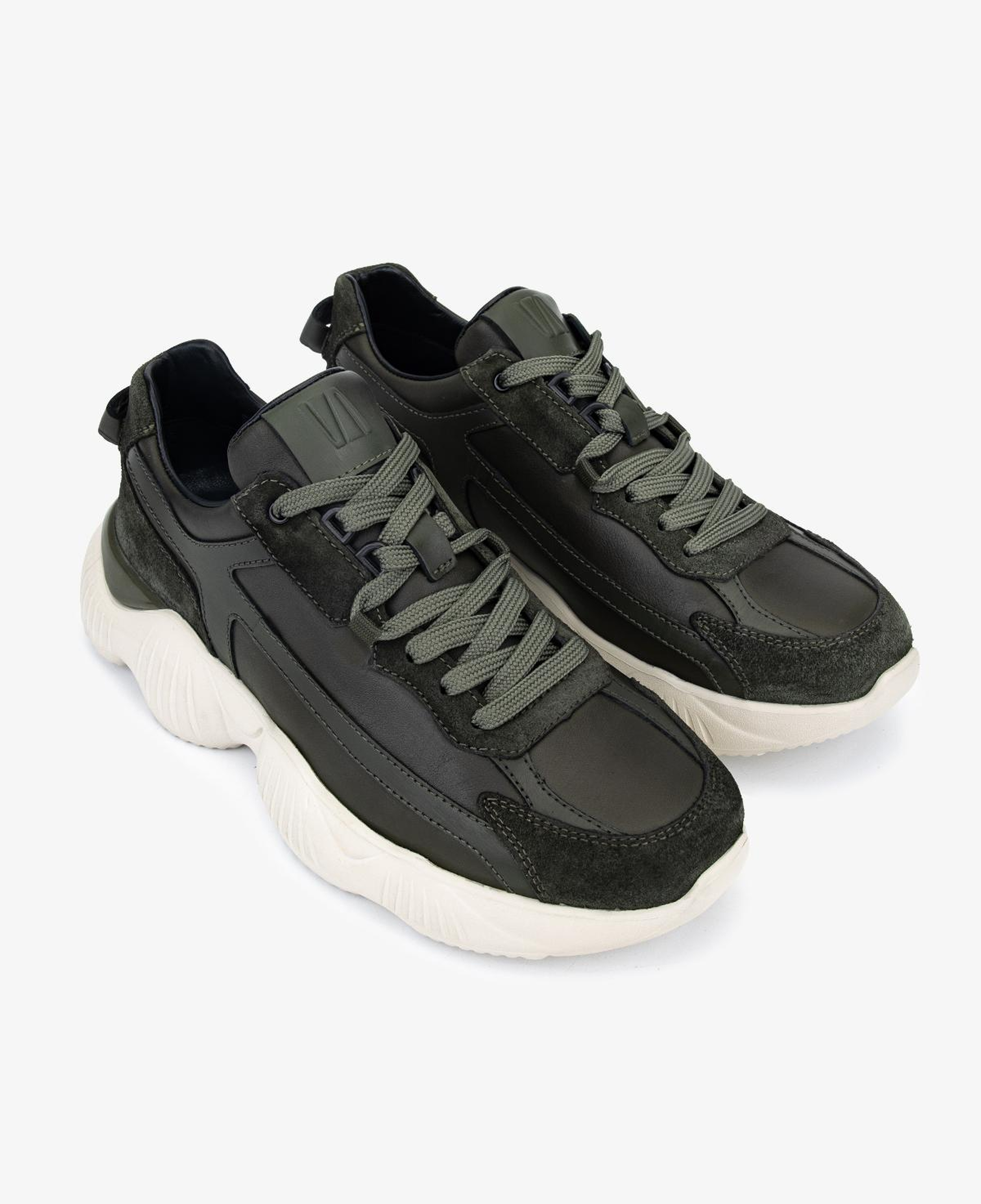 Valmenti Erkek Hakiki Deri Haki Sneakers & Spor Ayakkabı
