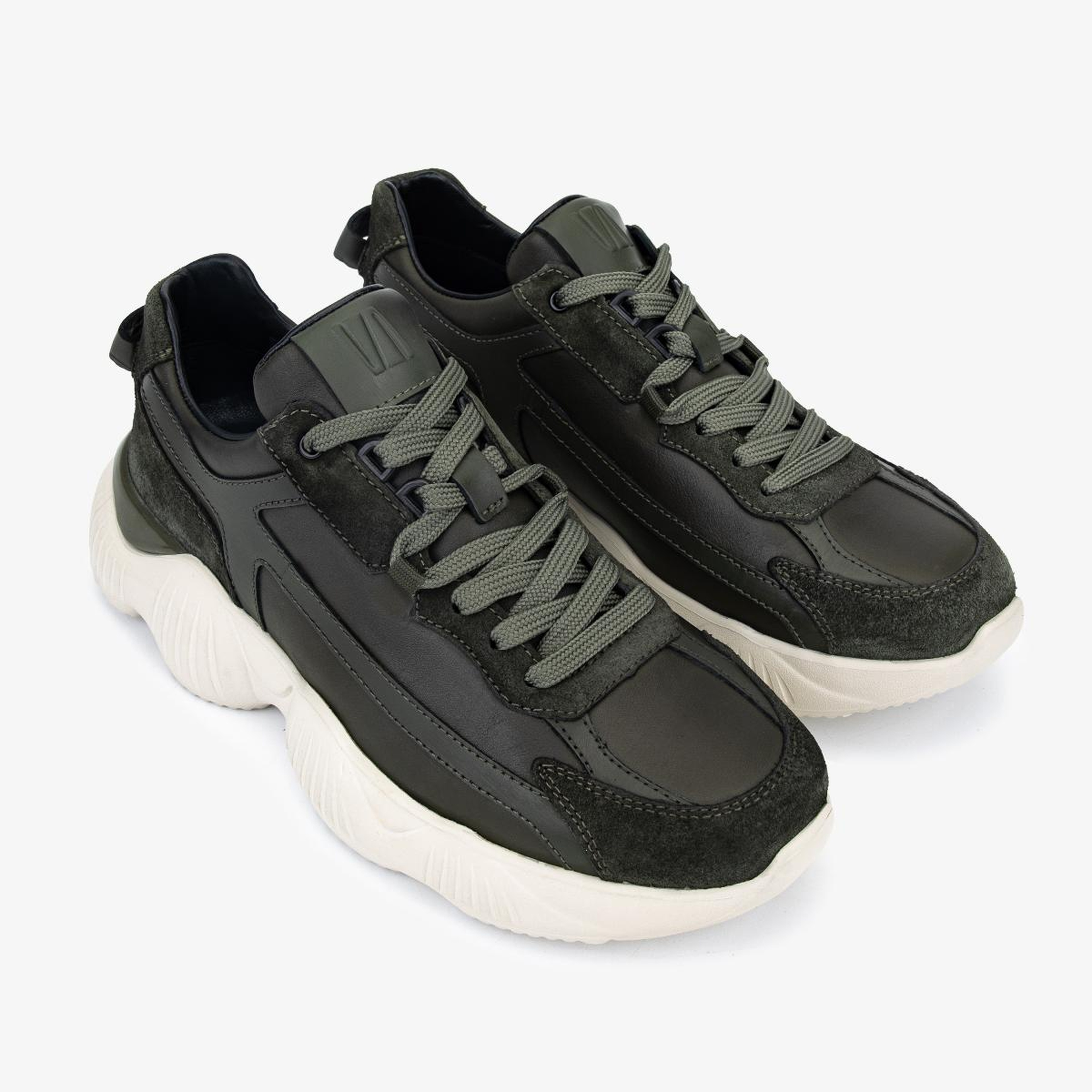 Valmenti Erkek Hakiki Deri Haki Sneakers & Spor Ayakkabı