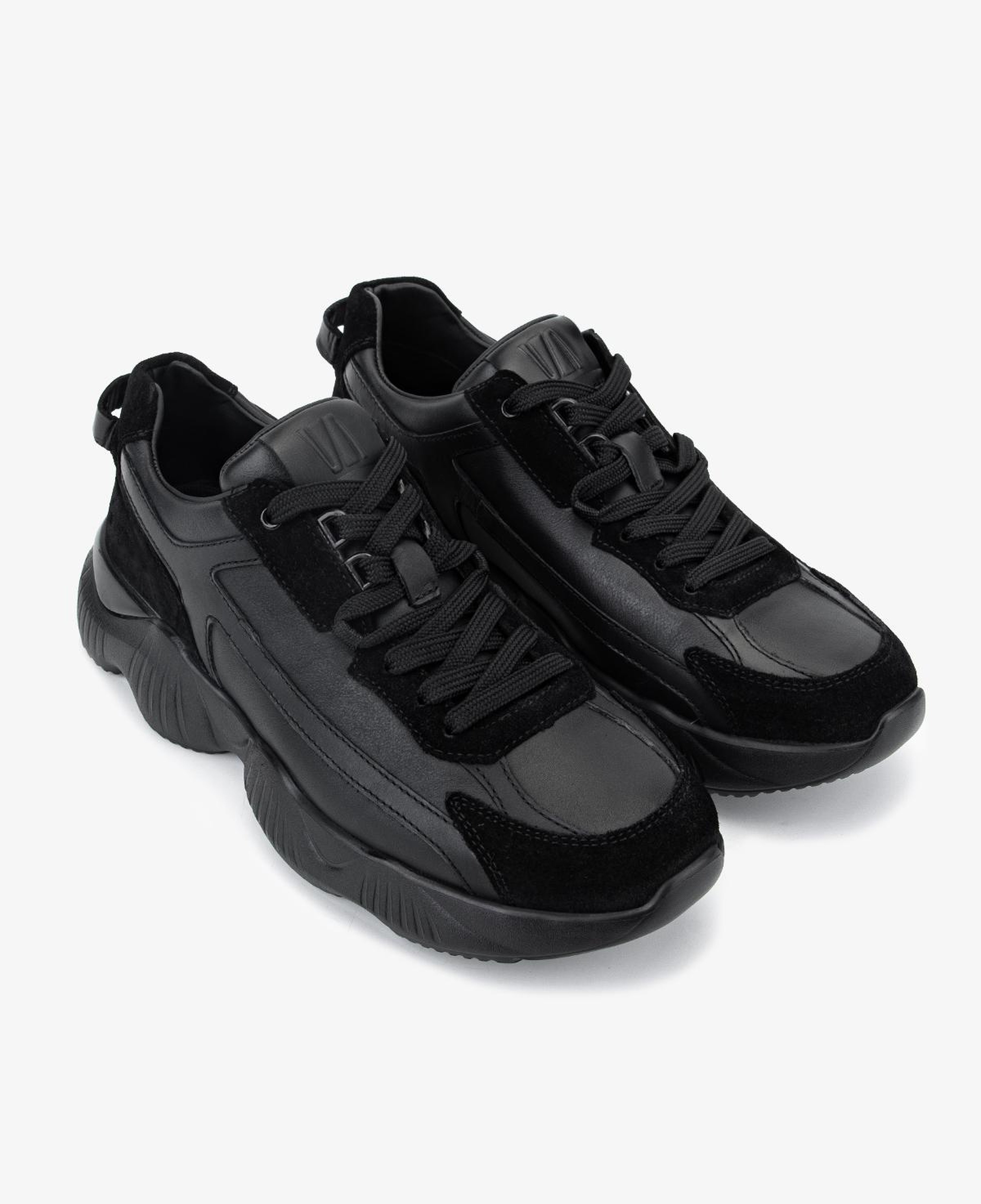 Valmenti Erkek Hakiki Deri Siyah Sneakers & Spor Ayakkabı