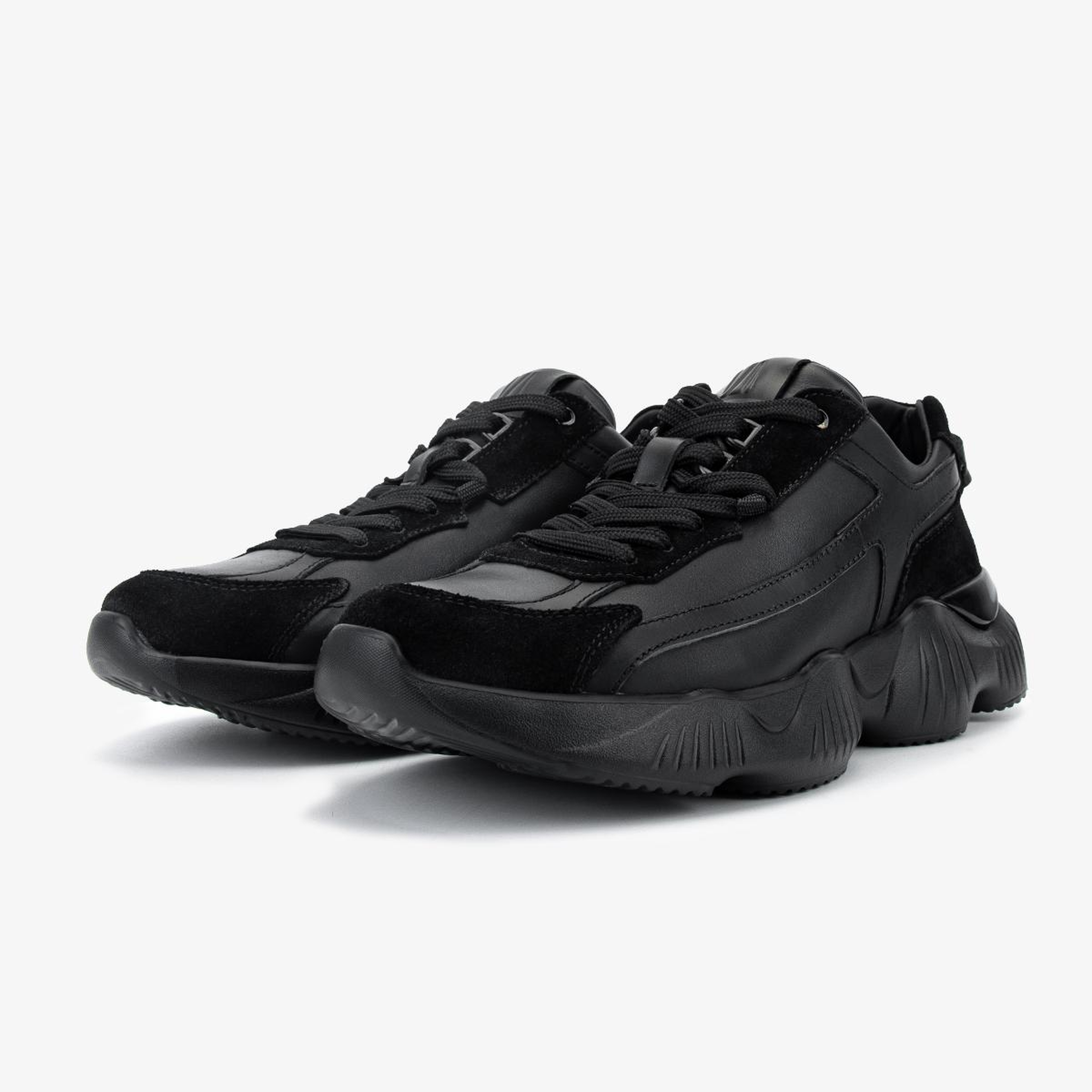 Valmenti Erkek Hakiki Deri Siyah Sneakers & Spor Ayakkabı