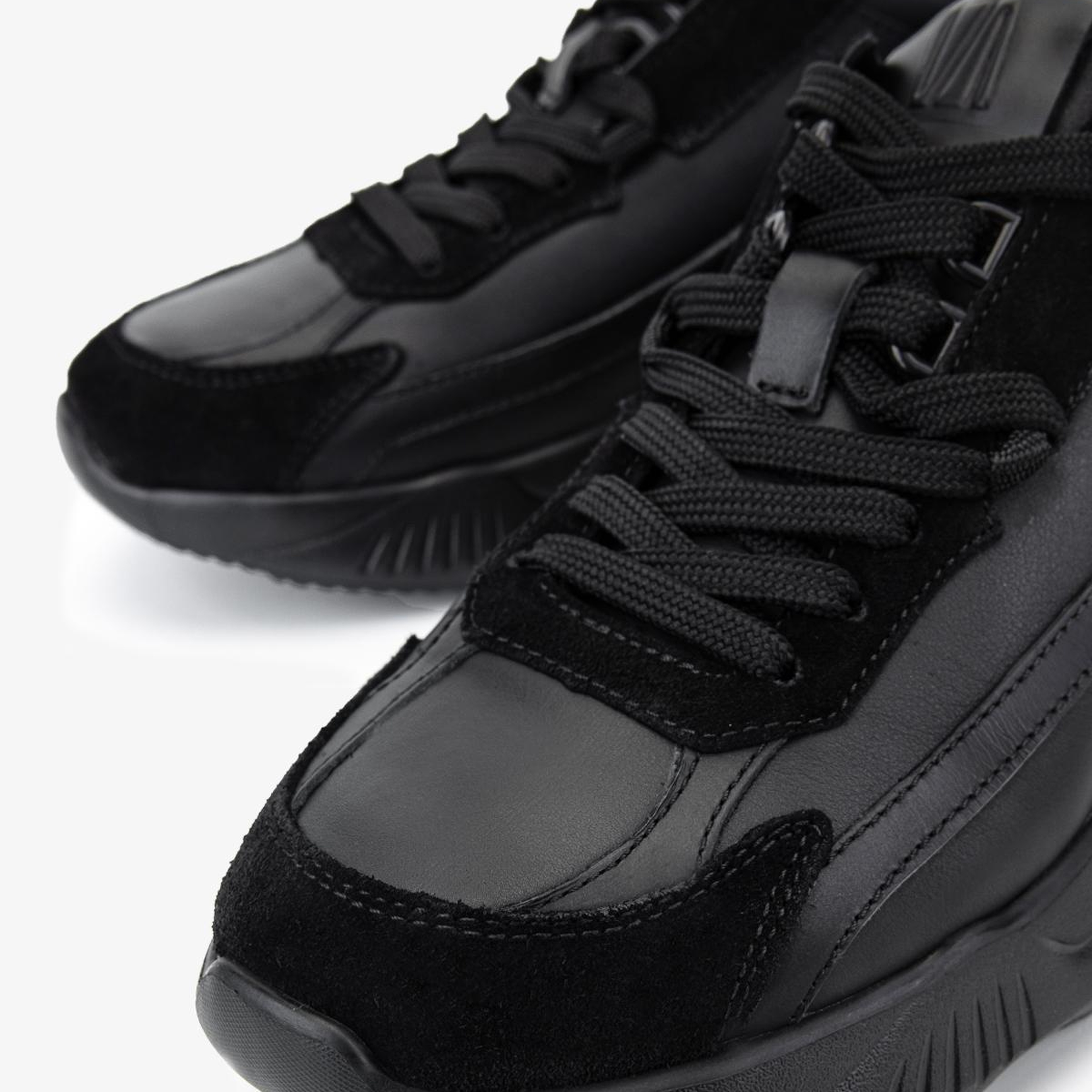 Valmenti Erkek Hakiki Deri Siyah Sneakers & Spor Ayakkabı