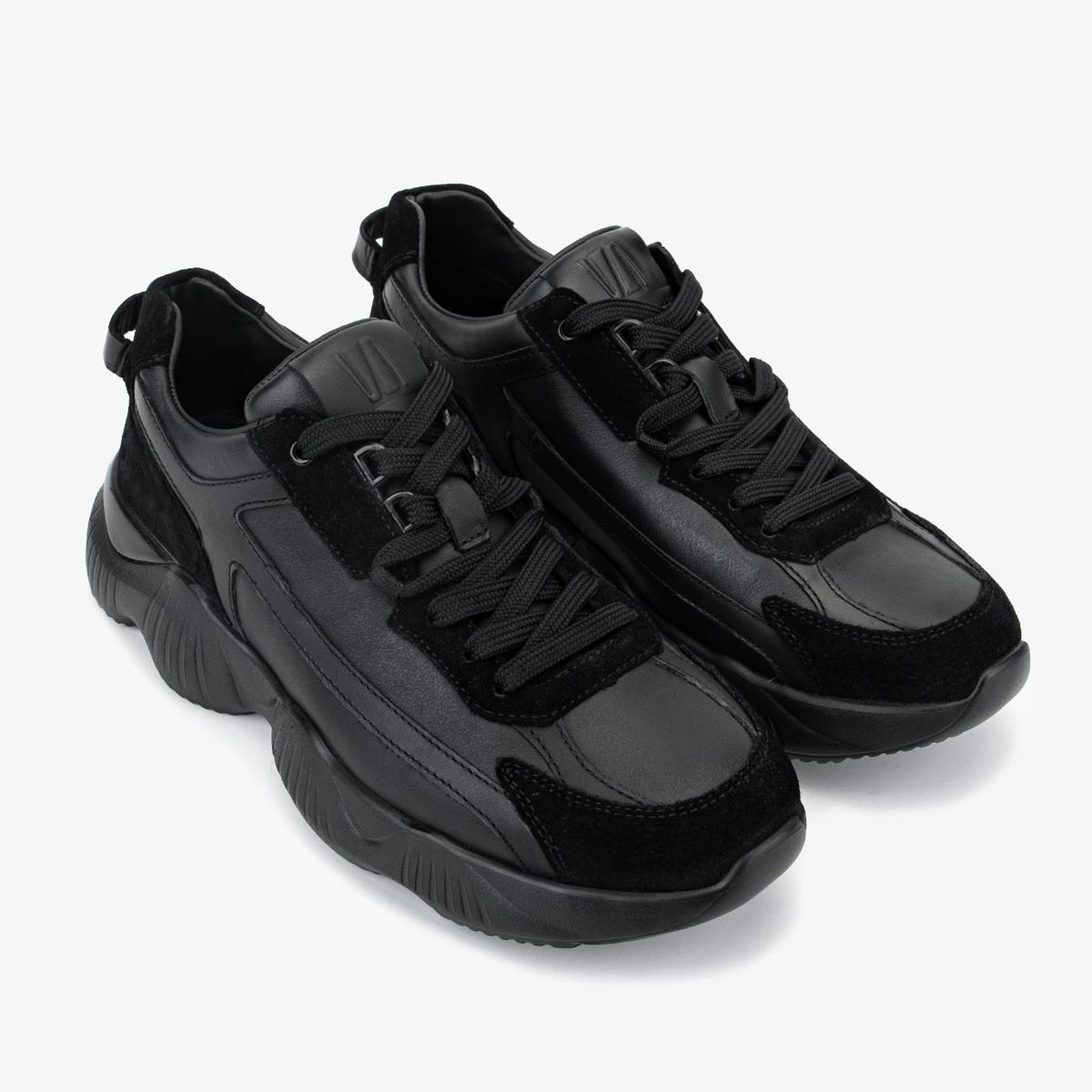 Valmenti Erkek Hakiki Deri Siyah Sneakers & Spor Ayakkabı