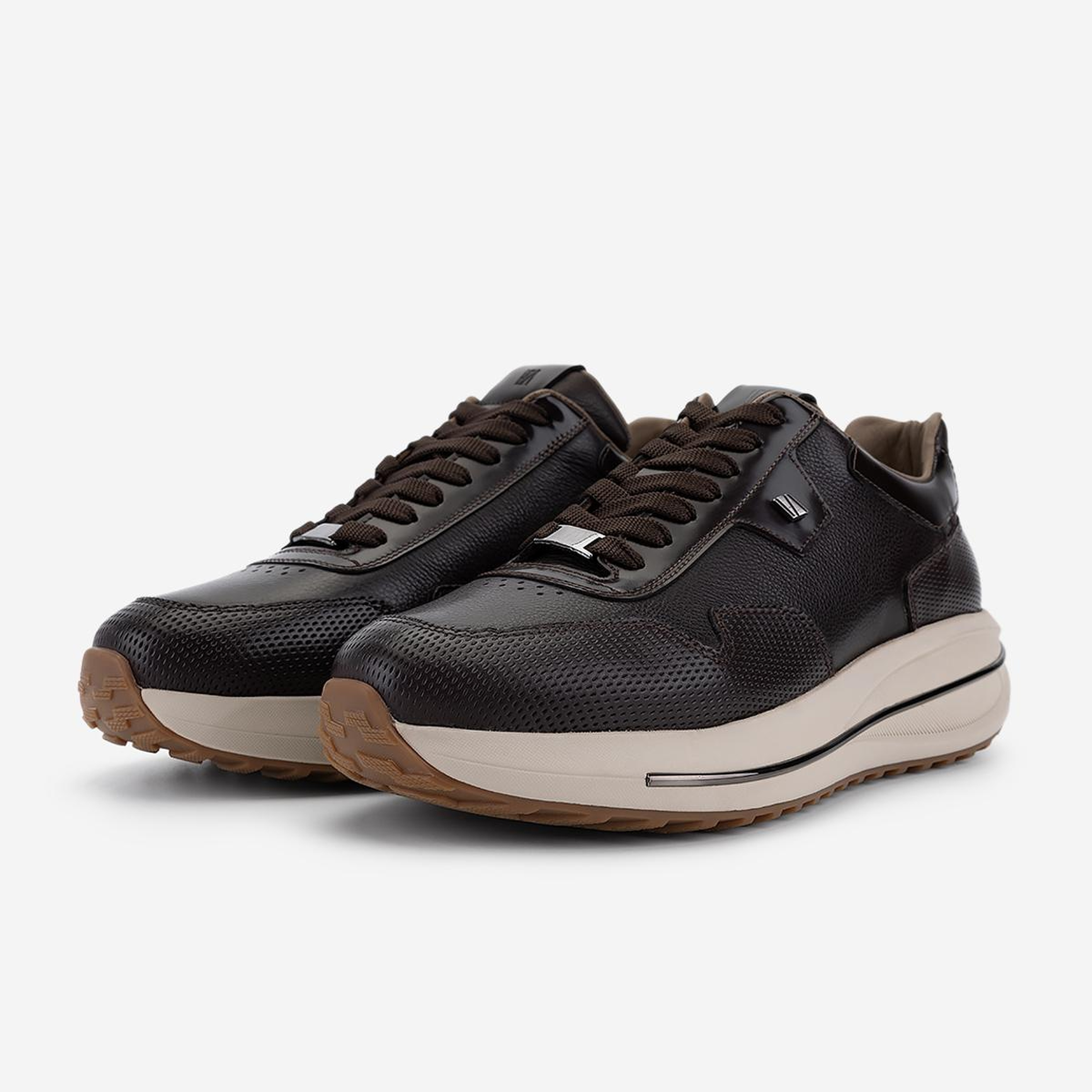 Valmenti Erkek Hakiki Deri Kahverengi Sneakers & Spor Ayakkabı