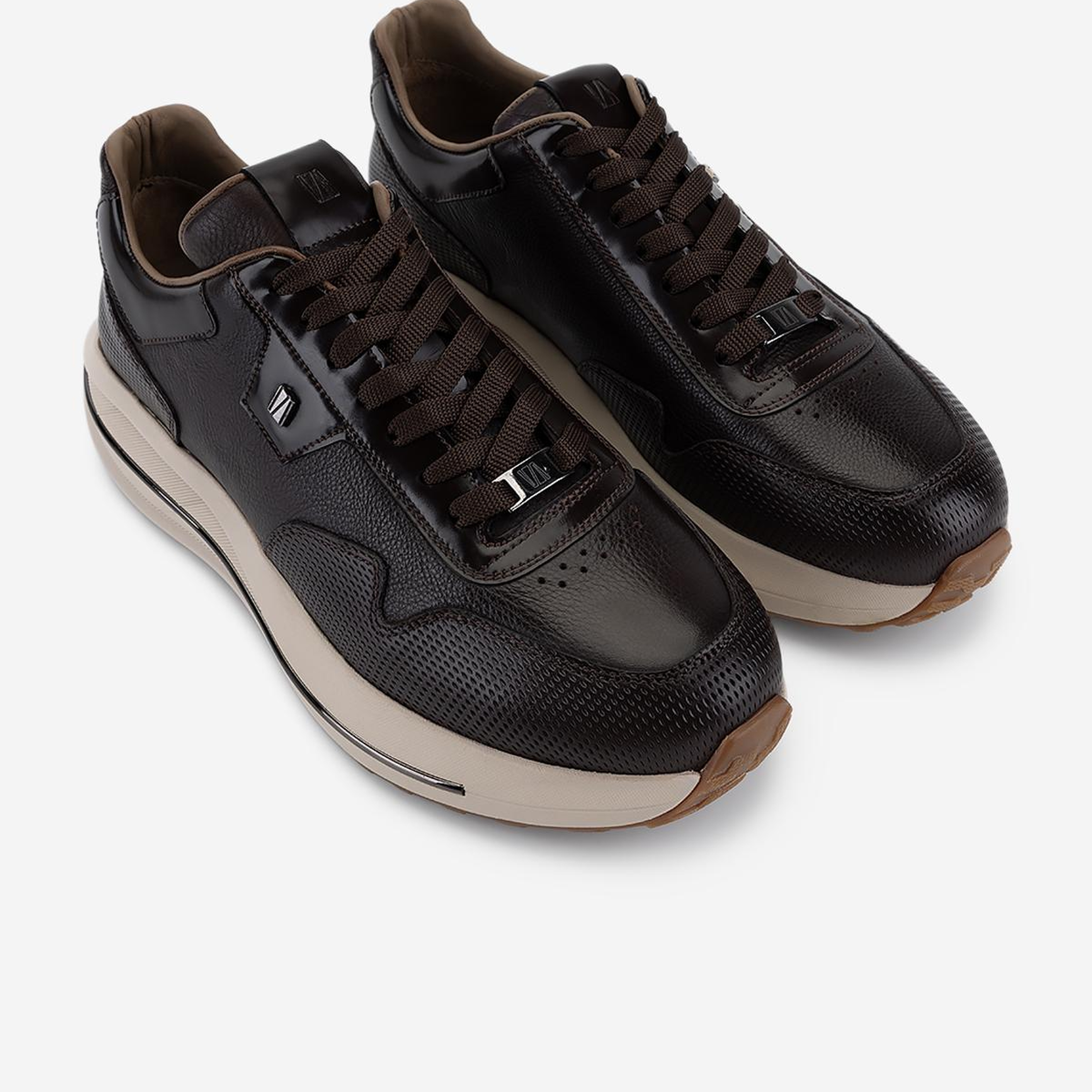 Valmenti Erkek Hakiki Deri Kahverengi Sneakers & Spor Ayakkabı
