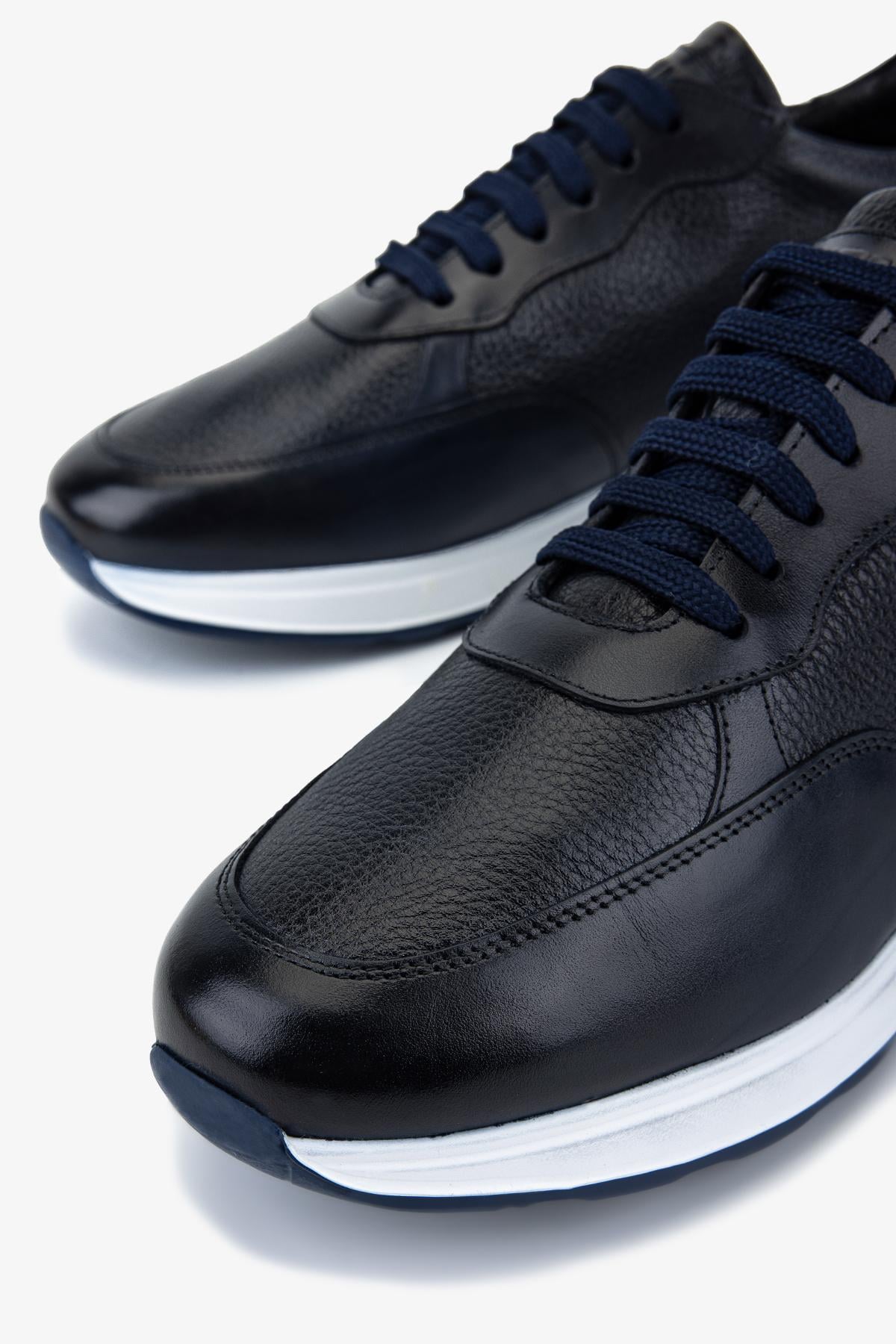 Valmenti Erkek Hakiki Deri Lacivert Sneakers & Spor Ayakkabı