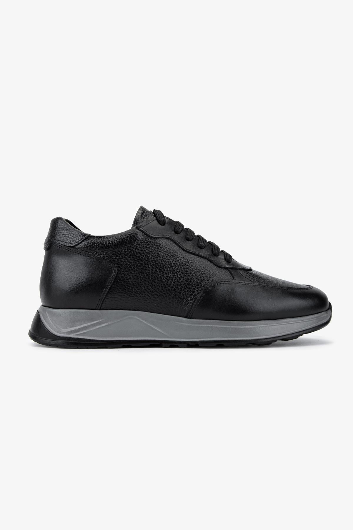 Valmenti Erkek Hakiki Deri Siyah Sneakers & Spor Ayakkabı