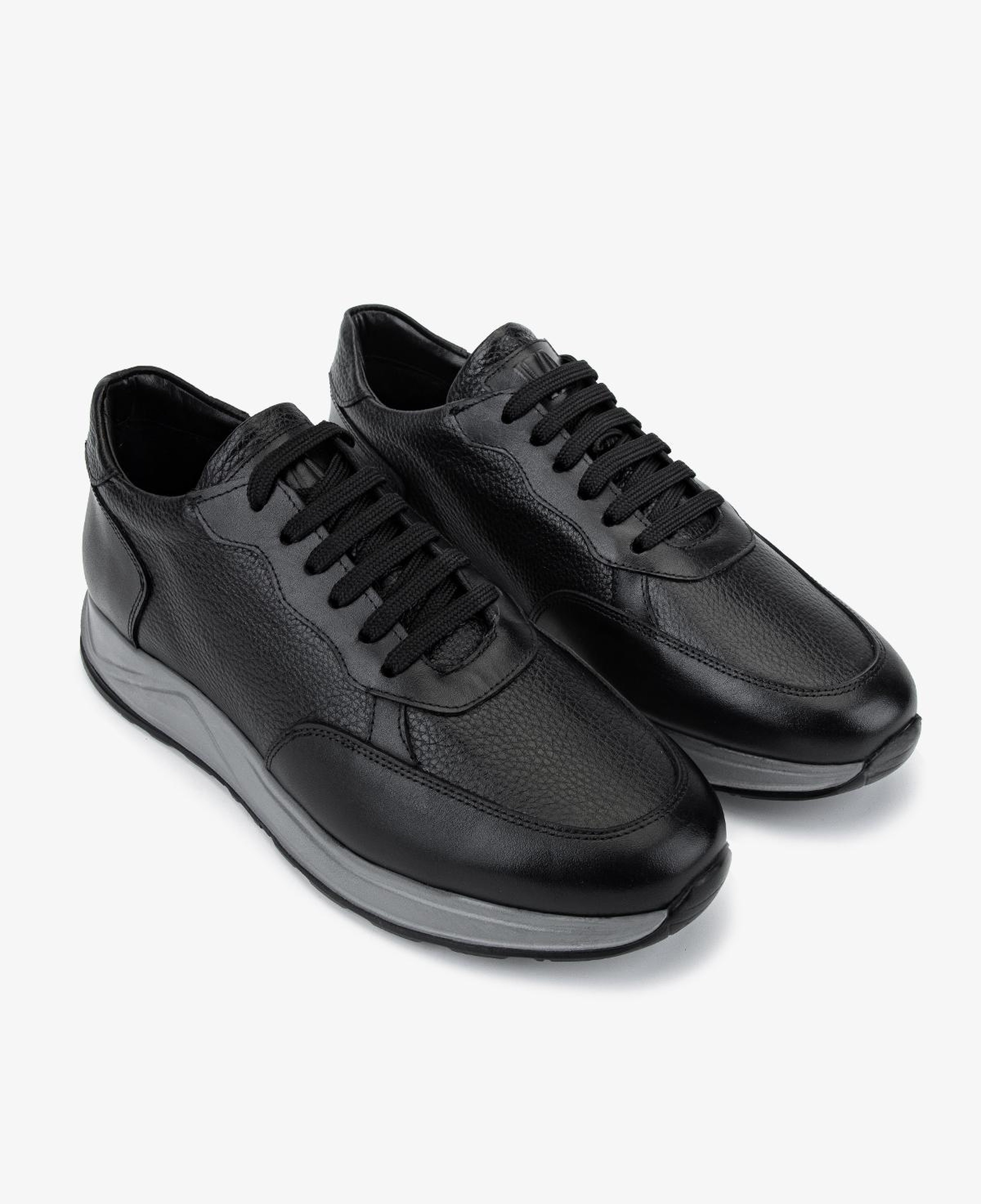Valmenti Erkek Hakiki Deri Siyah Sneakers & Spor Ayakkabı