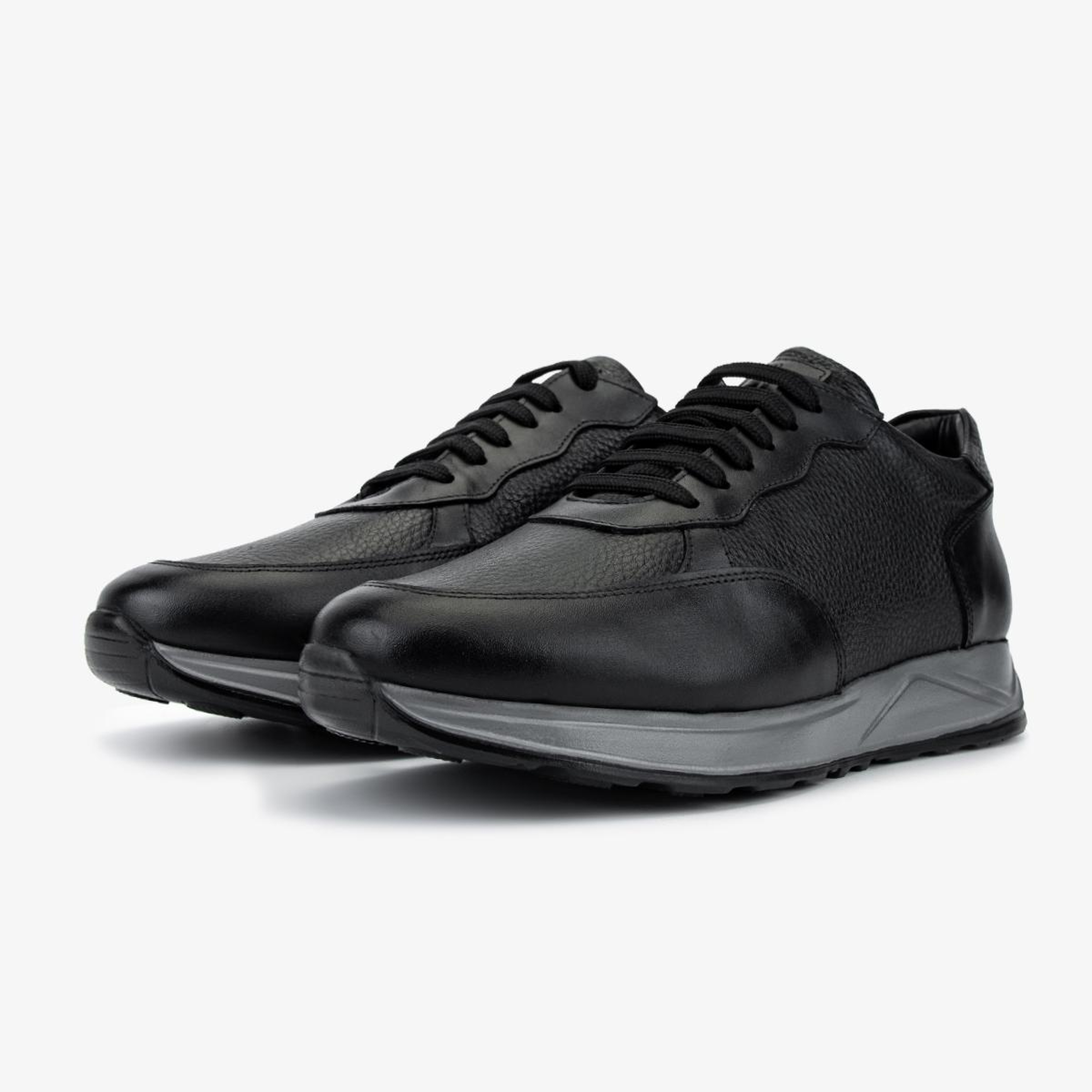 Valmenti Erkek Hakiki Deri Siyah Sneakers & Spor Ayakkabı