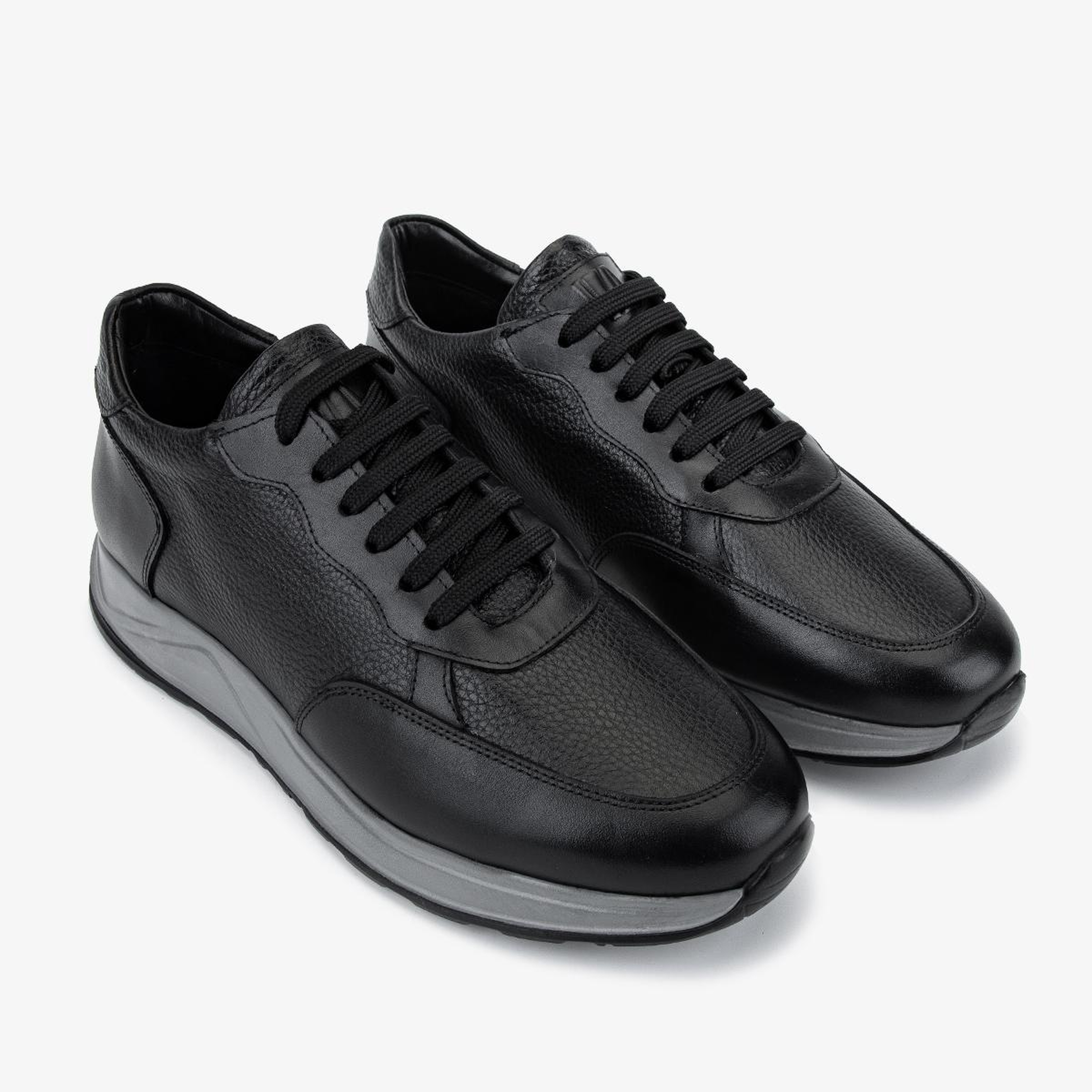 Valmenti Erkek Hakiki Deri Siyah Sneakers & Spor Ayakkabı