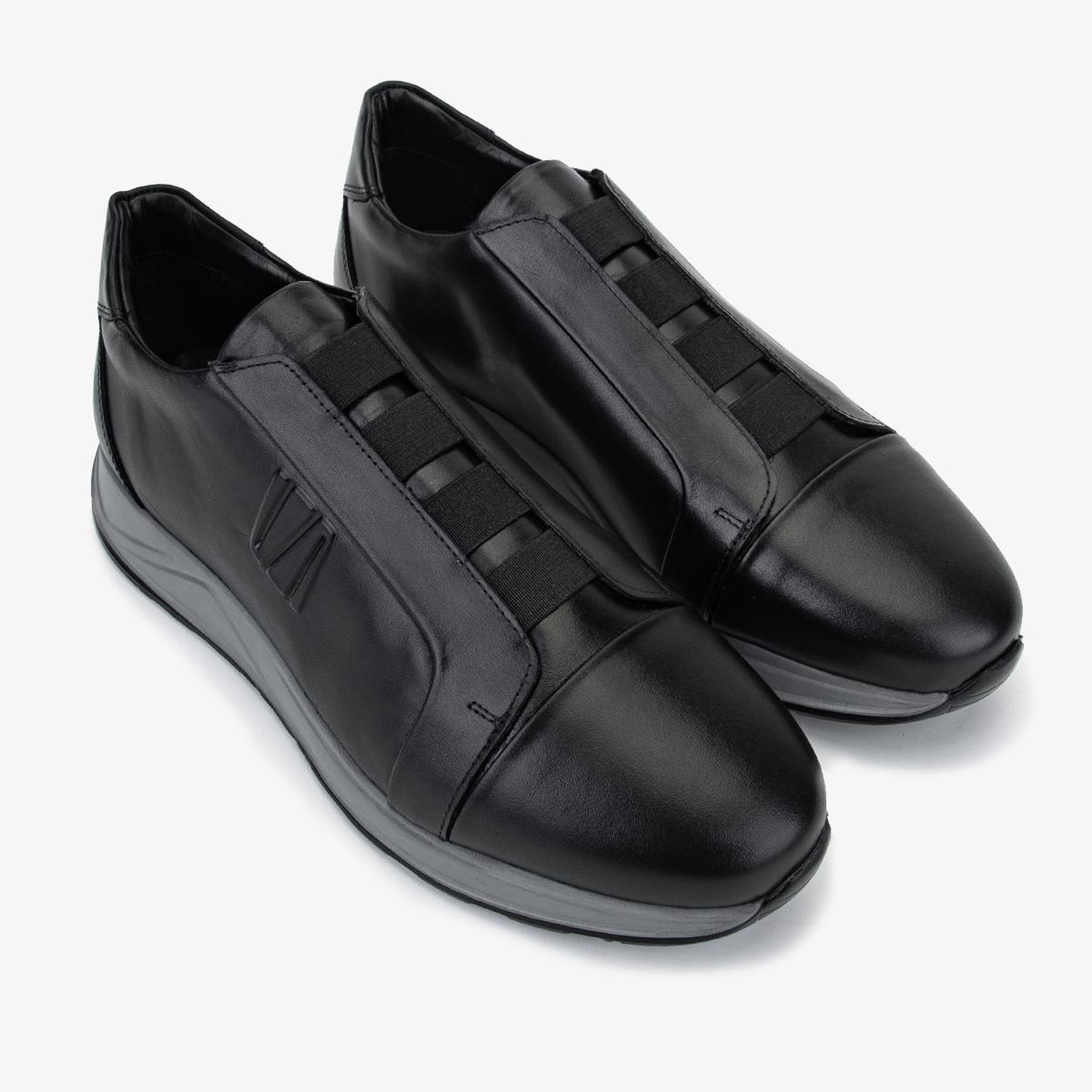 Valmenti Erkek Hakiki Deri Siyah Sneakers & Spor Ayakkabı