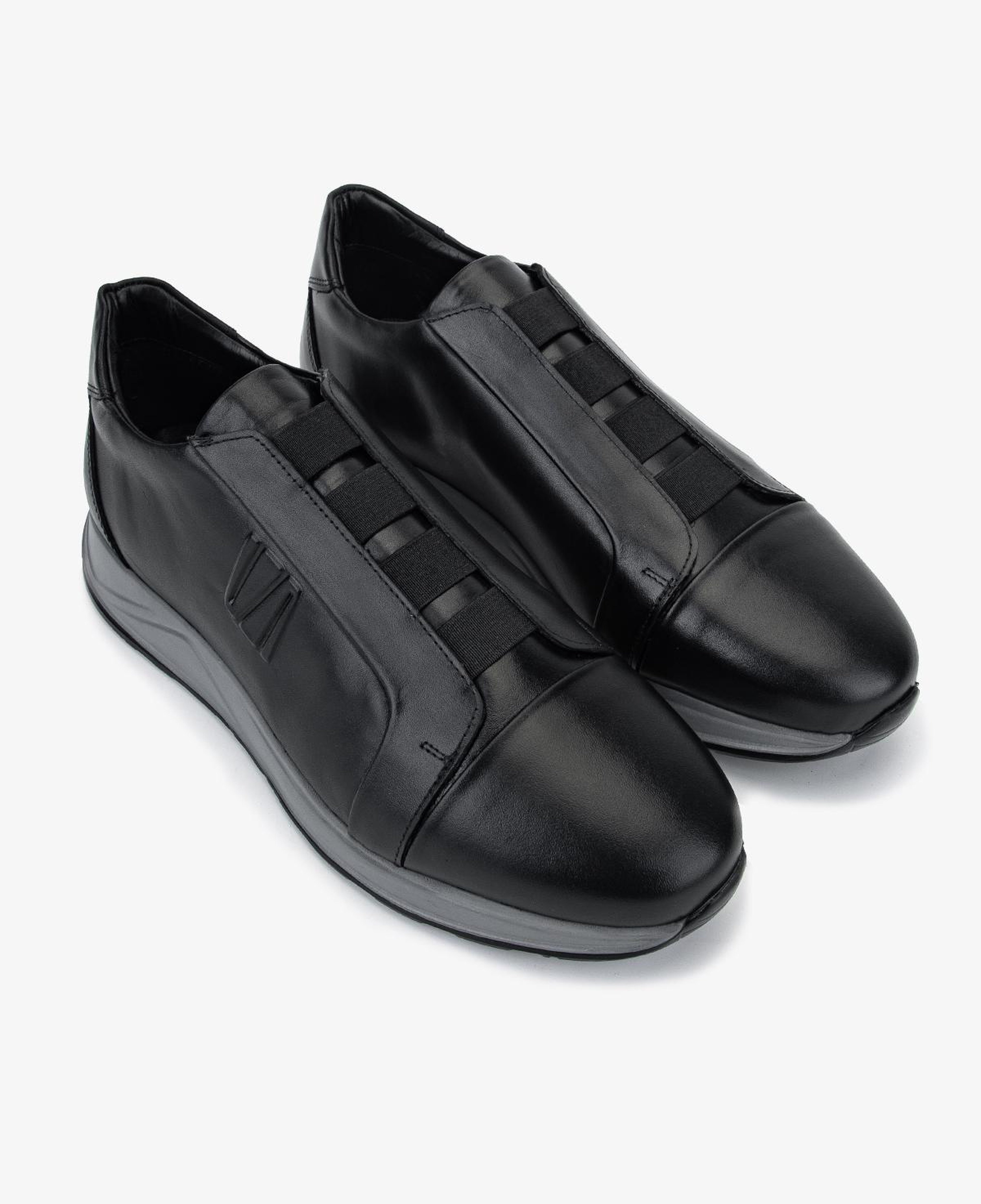 Valmenti Erkek Hakiki Deri Siyah Sneakers & Spor Ayakkabı