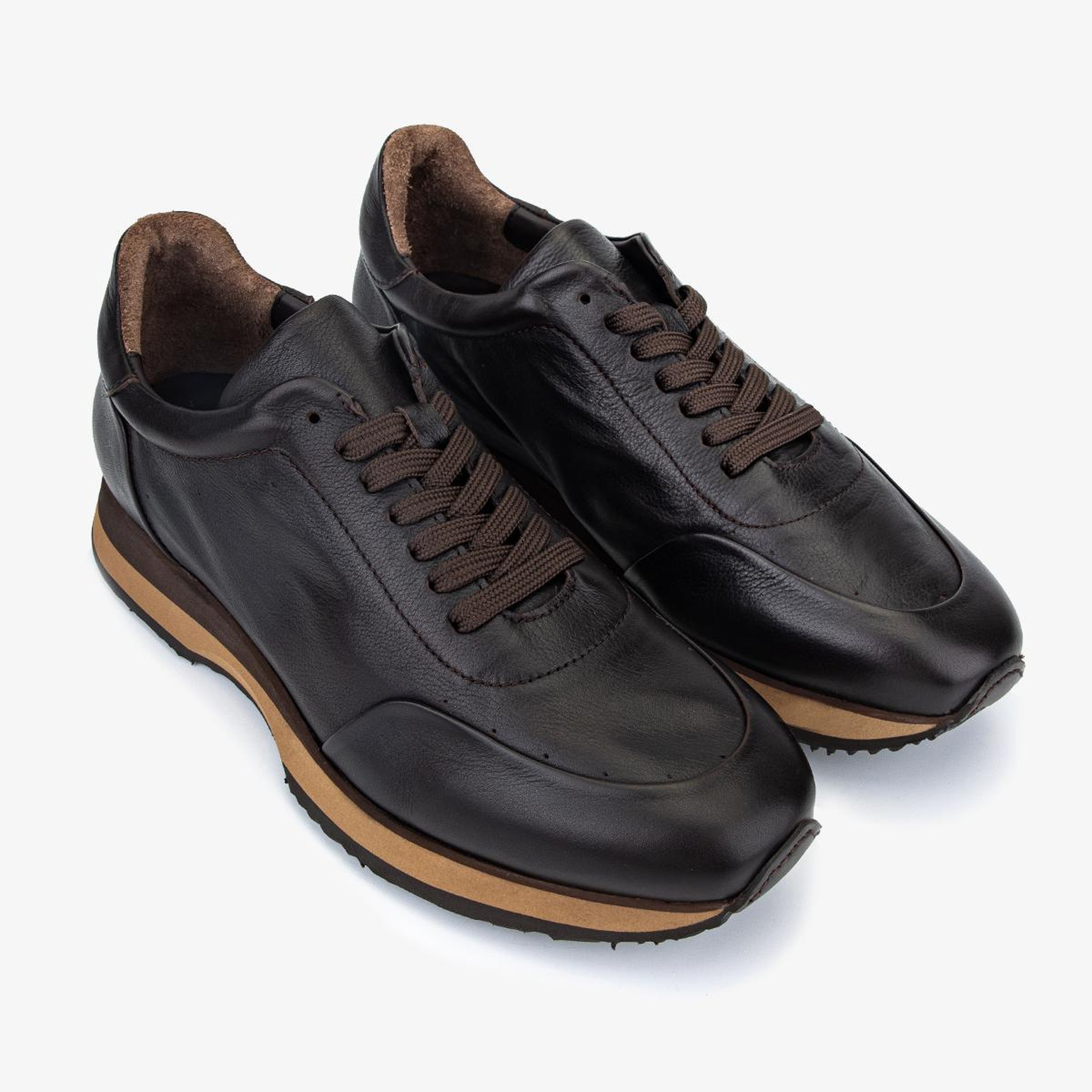 Valmenti Erkek Hakiki Deri Kahverengi Sneakers & Spor Ayakkabı