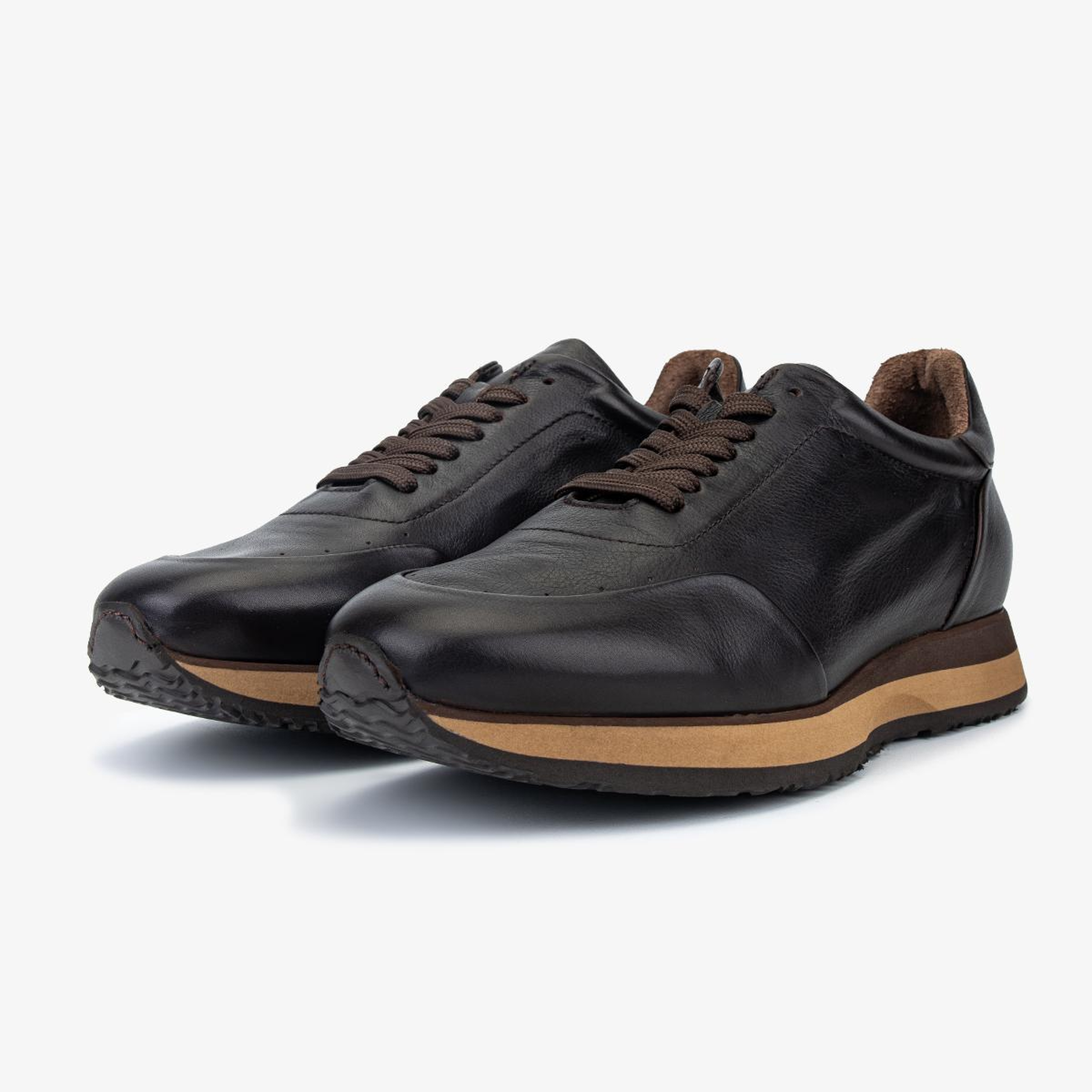 Valmenti Erkek Hakiki Deri Kahverengi Sneakers & Spor Ayakkabı
