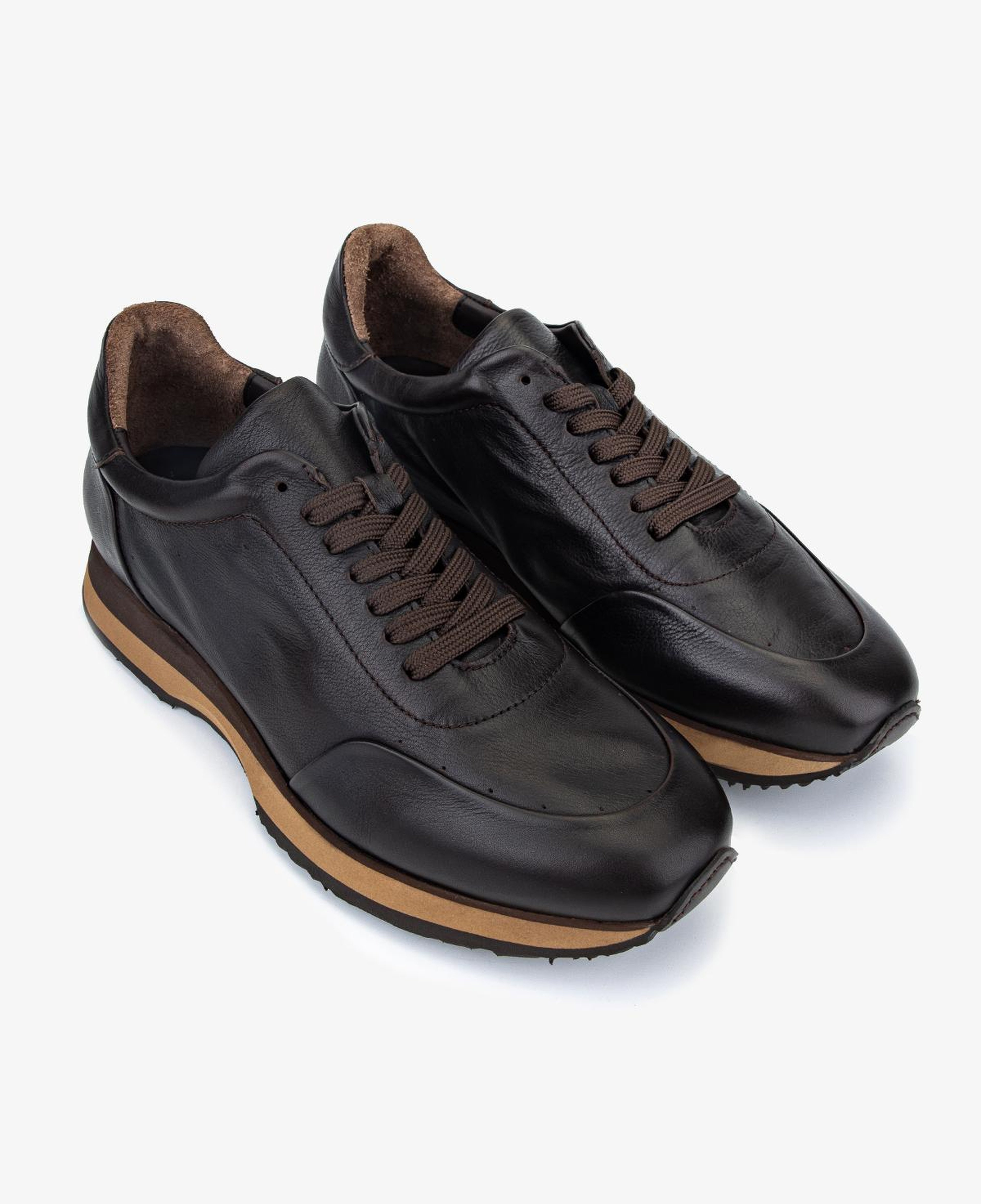Valmenti Erkek Hakiki Deri Kahverengi Sneakers & Spor Ayakkabı