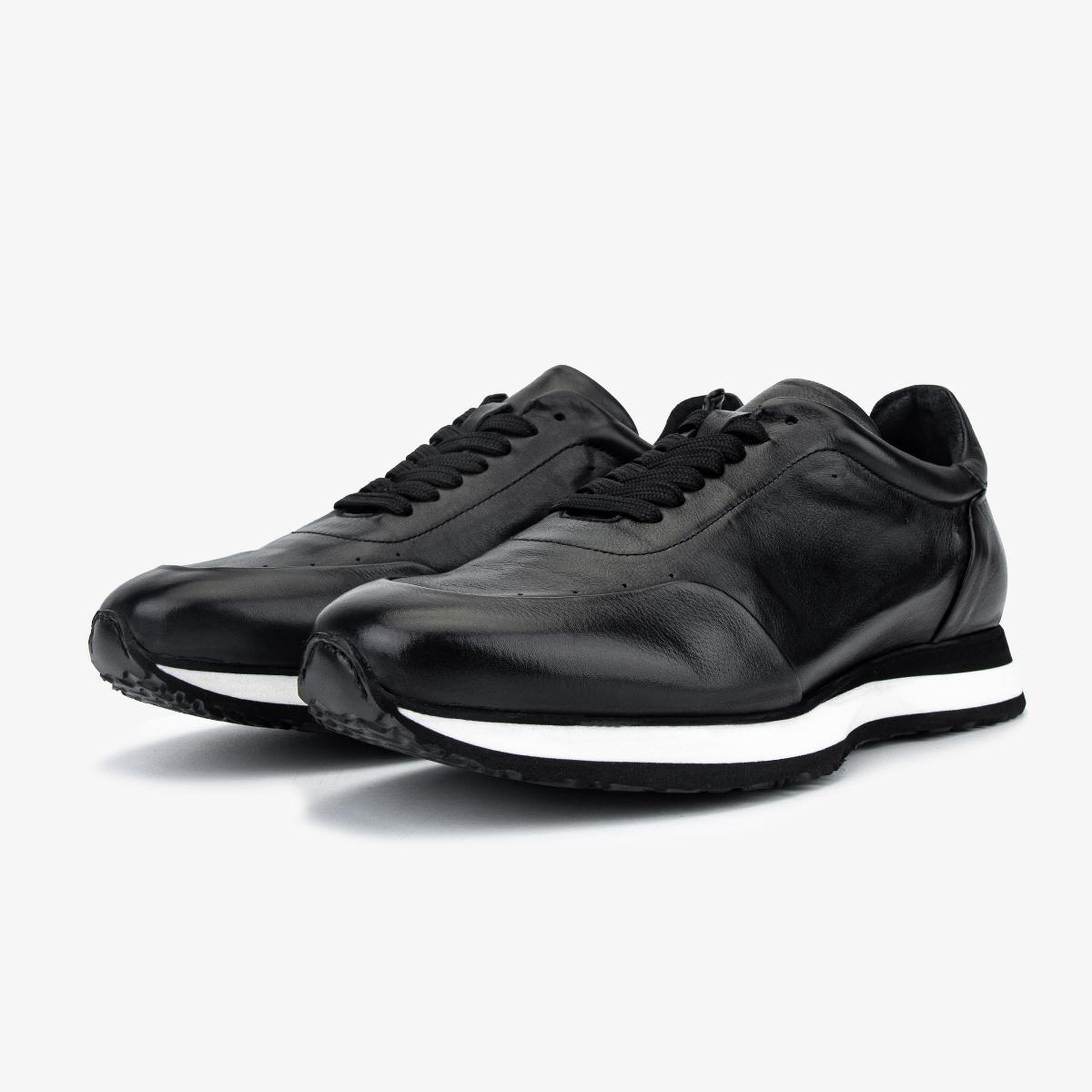 Valmenti Erkek Hakiki Deri Siyah Sneakers & Spor Ayakkabı