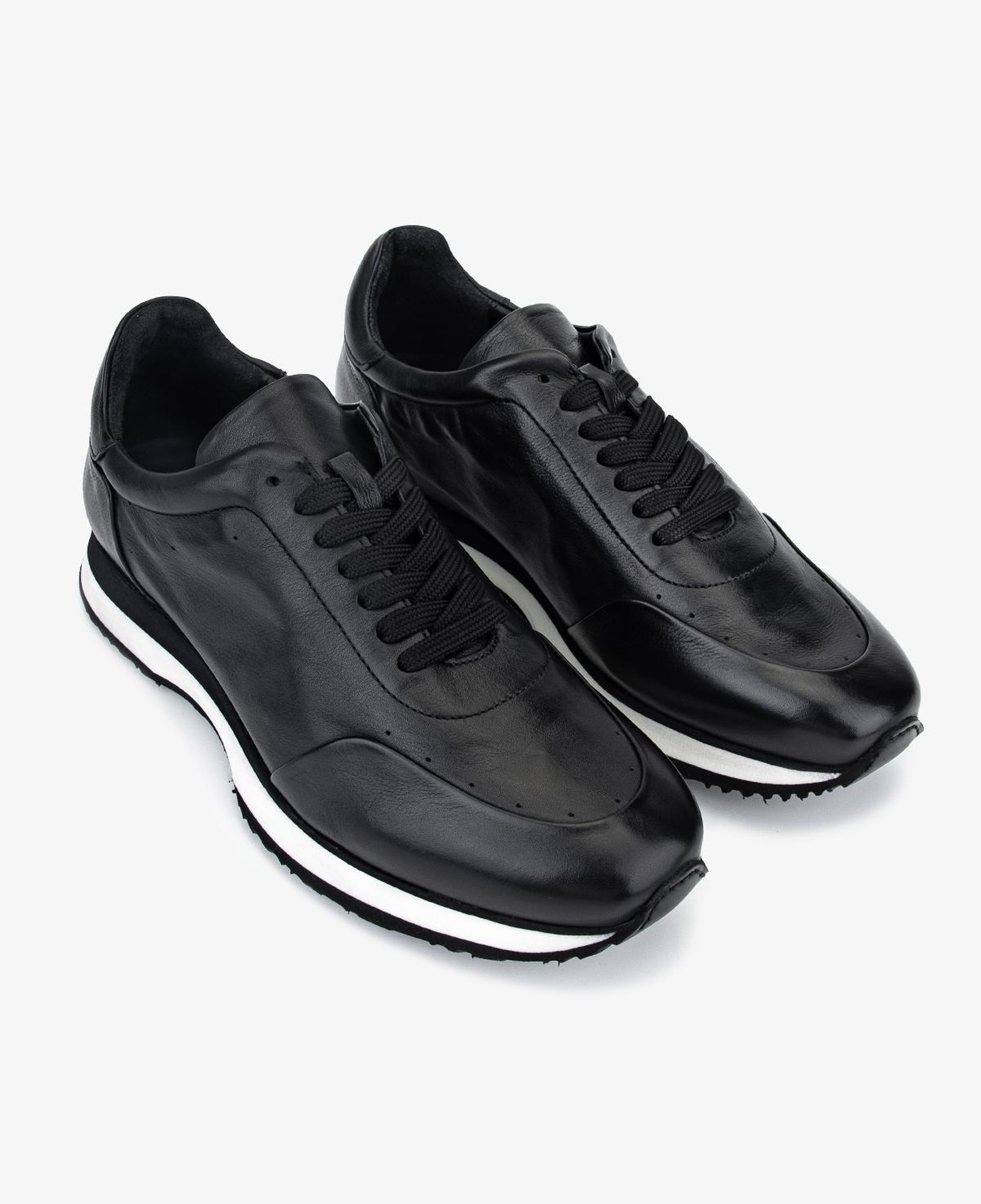 Valmenti Erkek Hakiki Deri Siyah Sneakers & Spor Ayakkabı