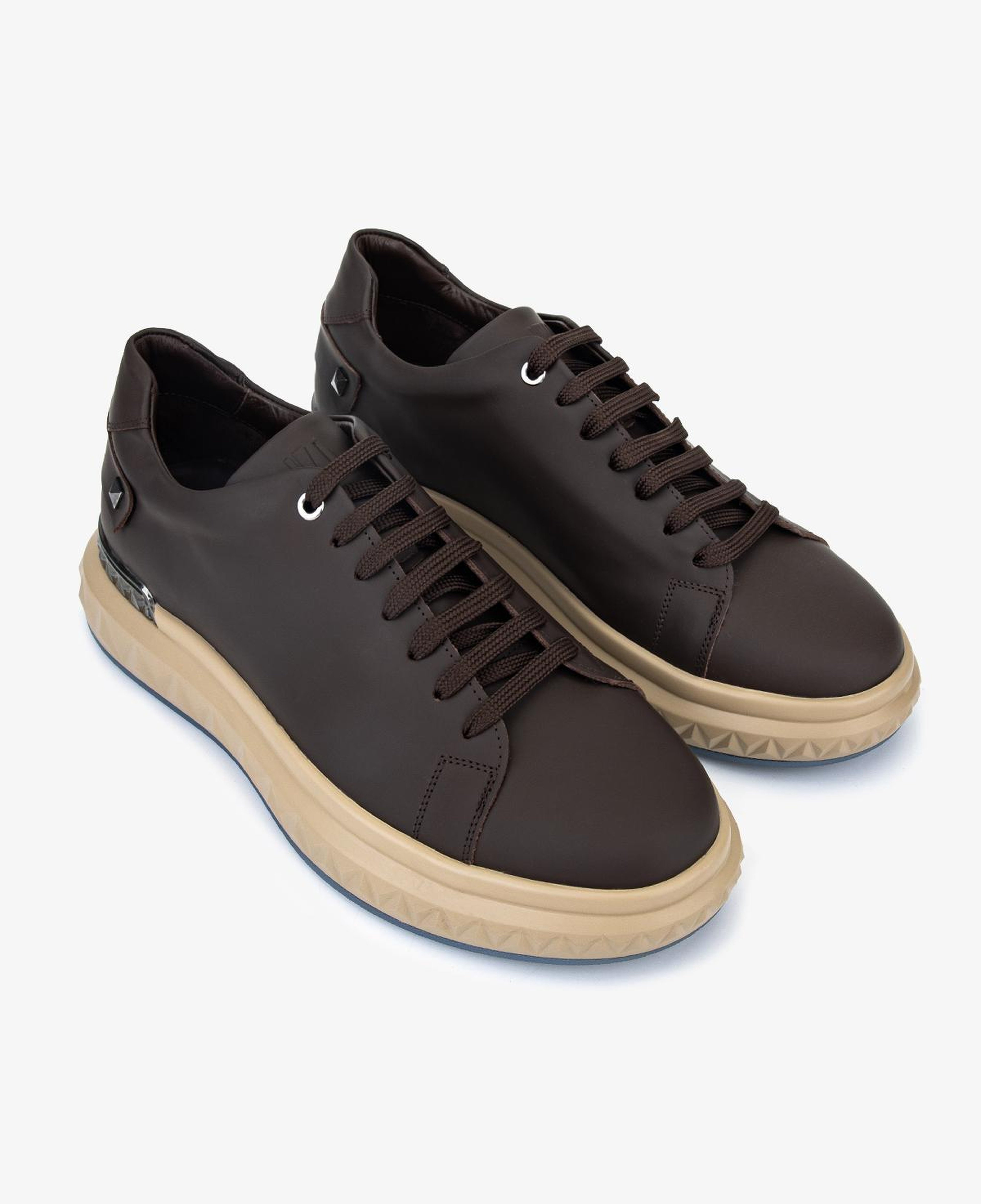 Valmenti Erkek Hakiki Deri Kahverengi Sneakers & Spor Ayakkabı
