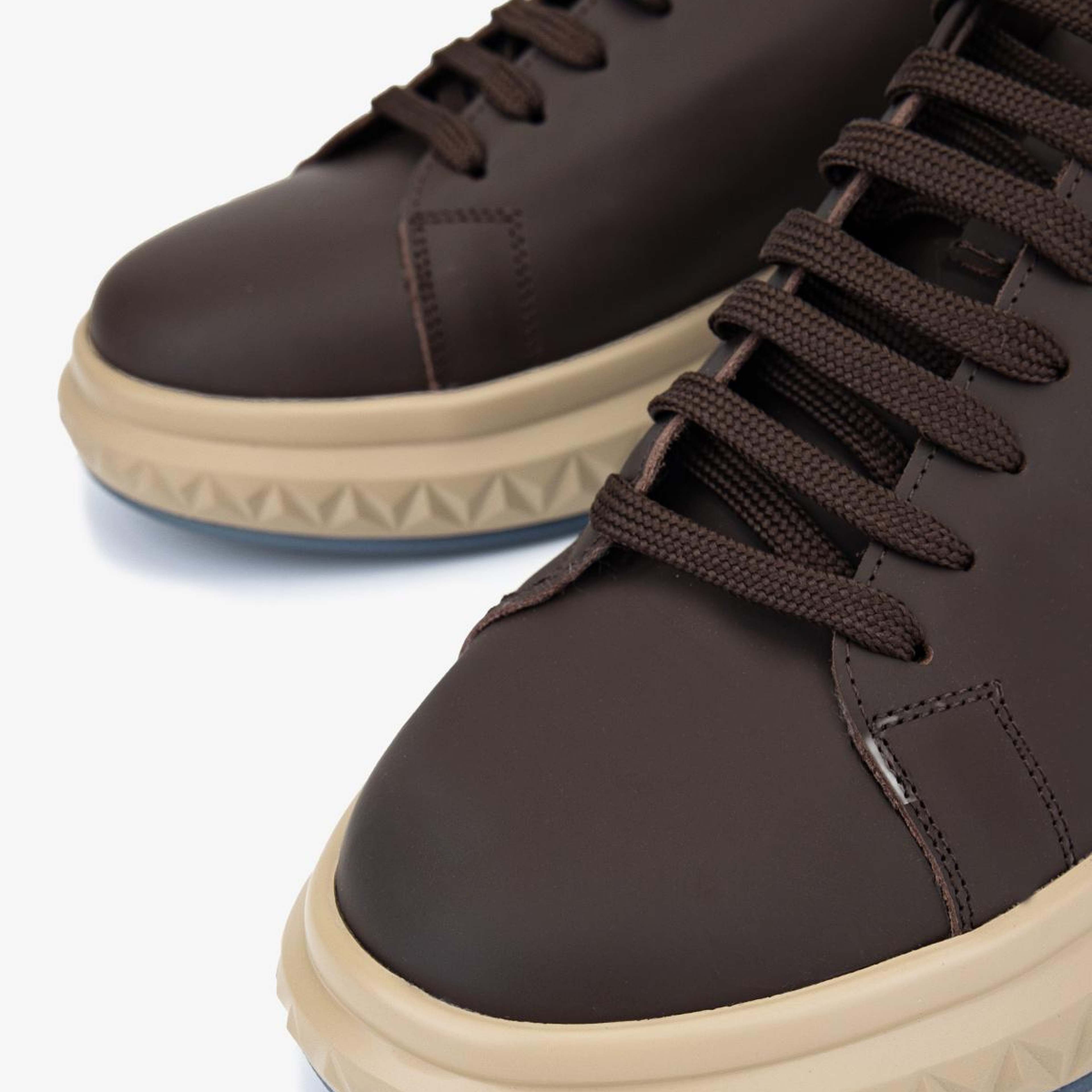 Valmenti Erkek Hakiki Deri Kahverengi Sneakers & Spor Ayakkabı