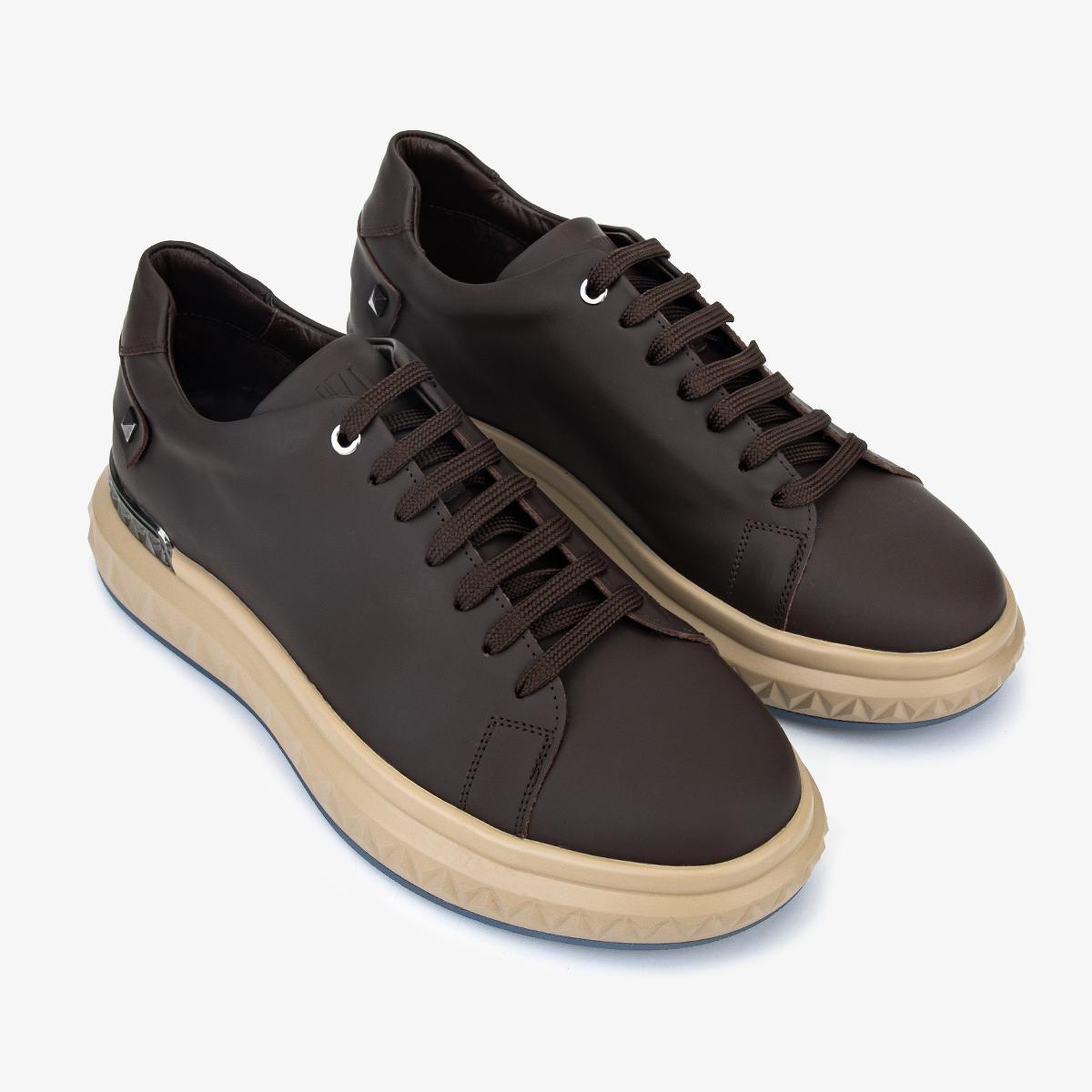 Valmenti Erkek Hakiki Deri Kahverengi Sneakers & Spor Ayakkabı