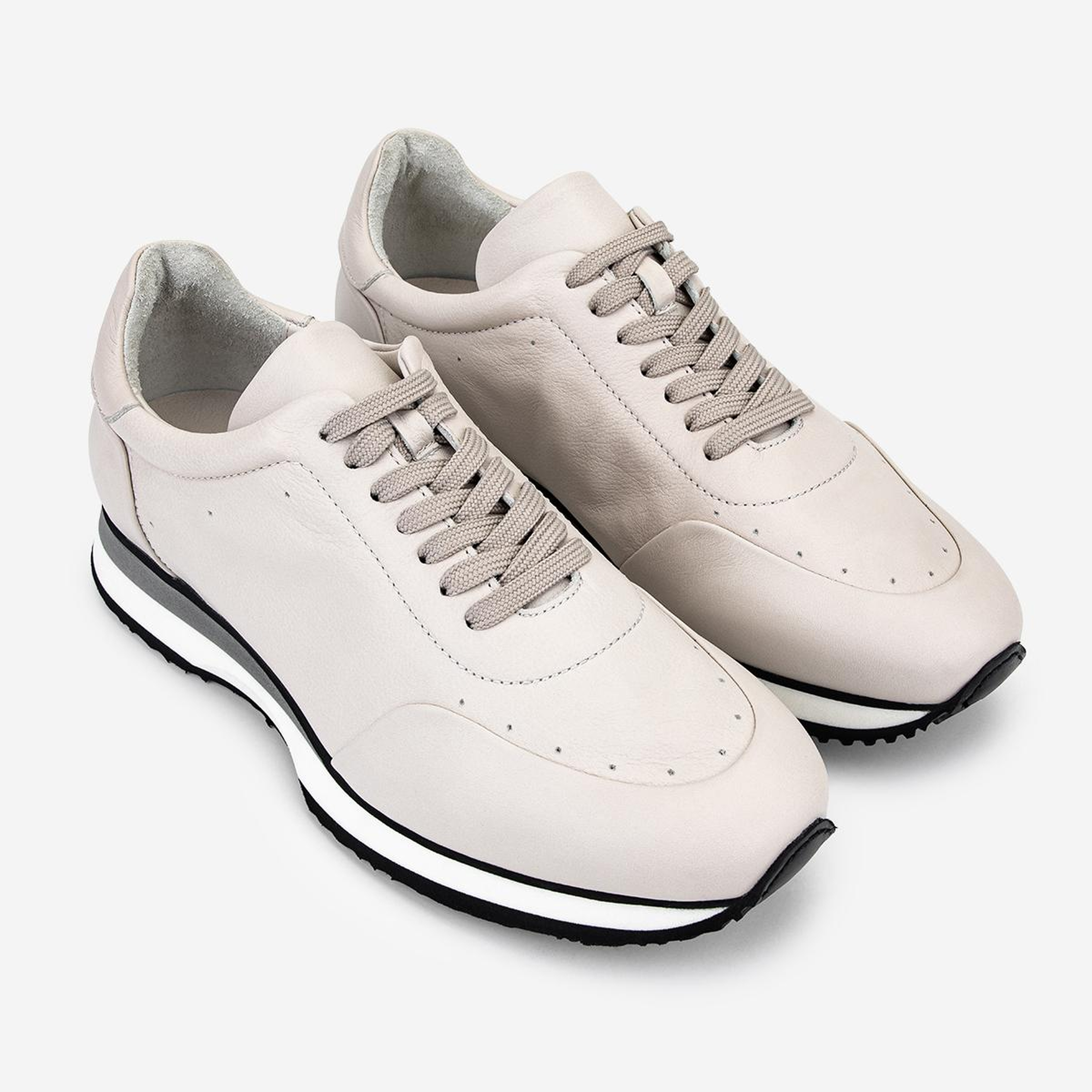 Valmenti Erkek Hakiki Deri Kırık Beyaz Sneakers & Spor Ayakkabı