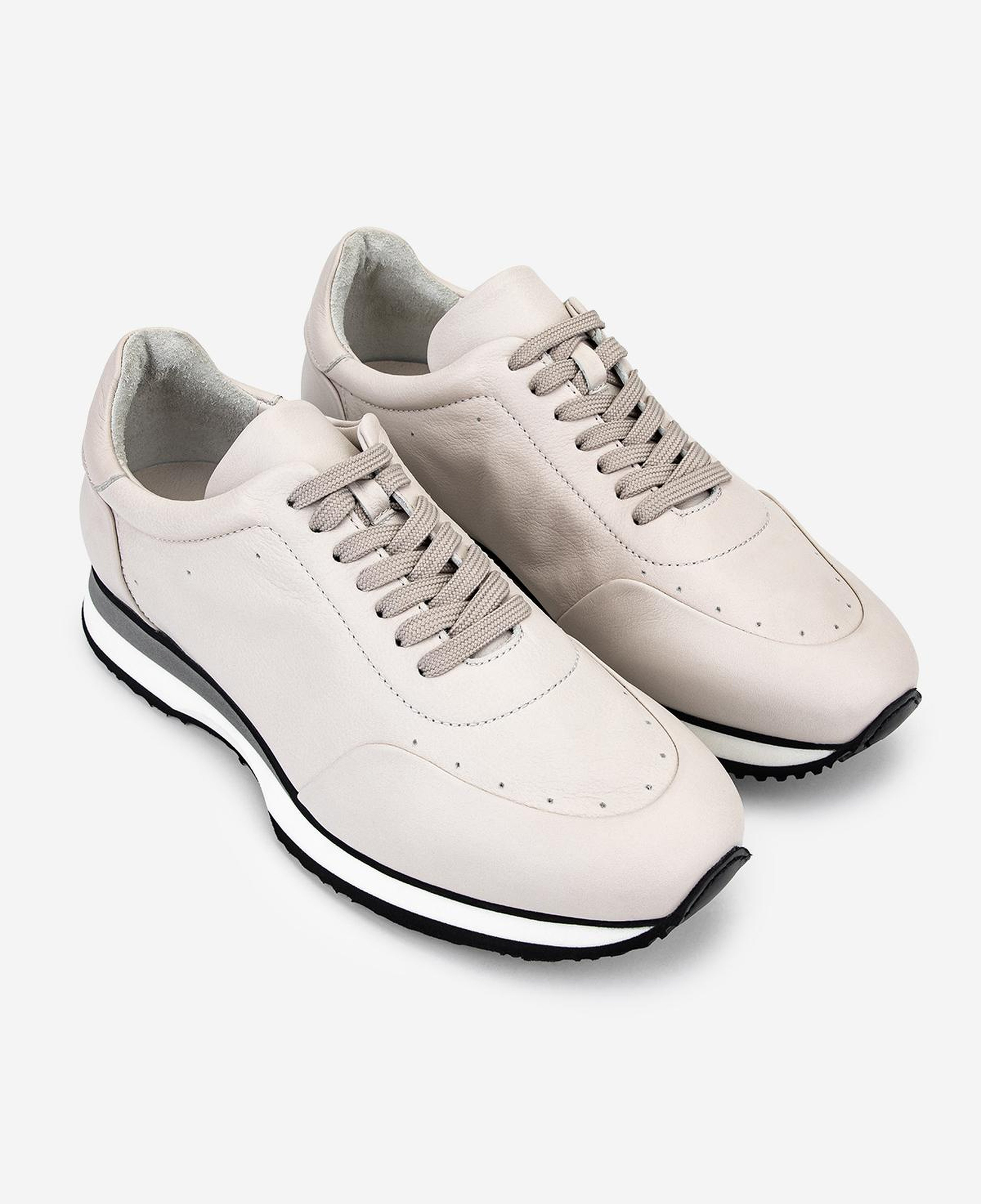 Valmenti Erkek Hakiki Deri Kırık Beyaz Sneakers & Spor Ayakkabı